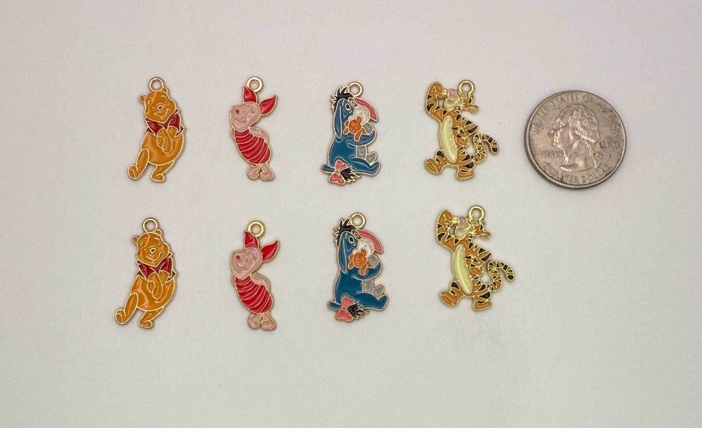 Winnie the Pooh Gold DIY Charm Set