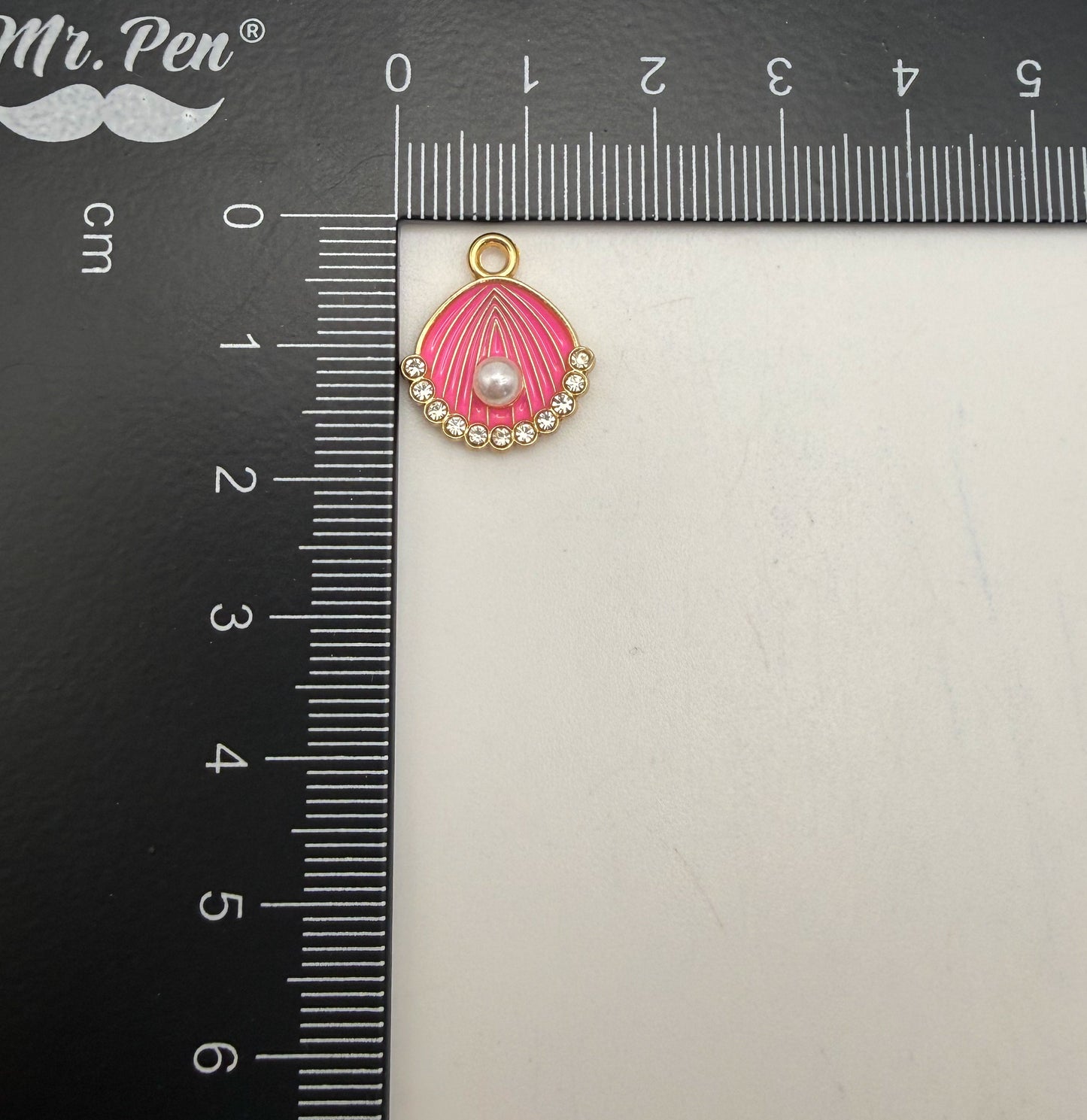Gold Pink or White Shell DIY Charm Set