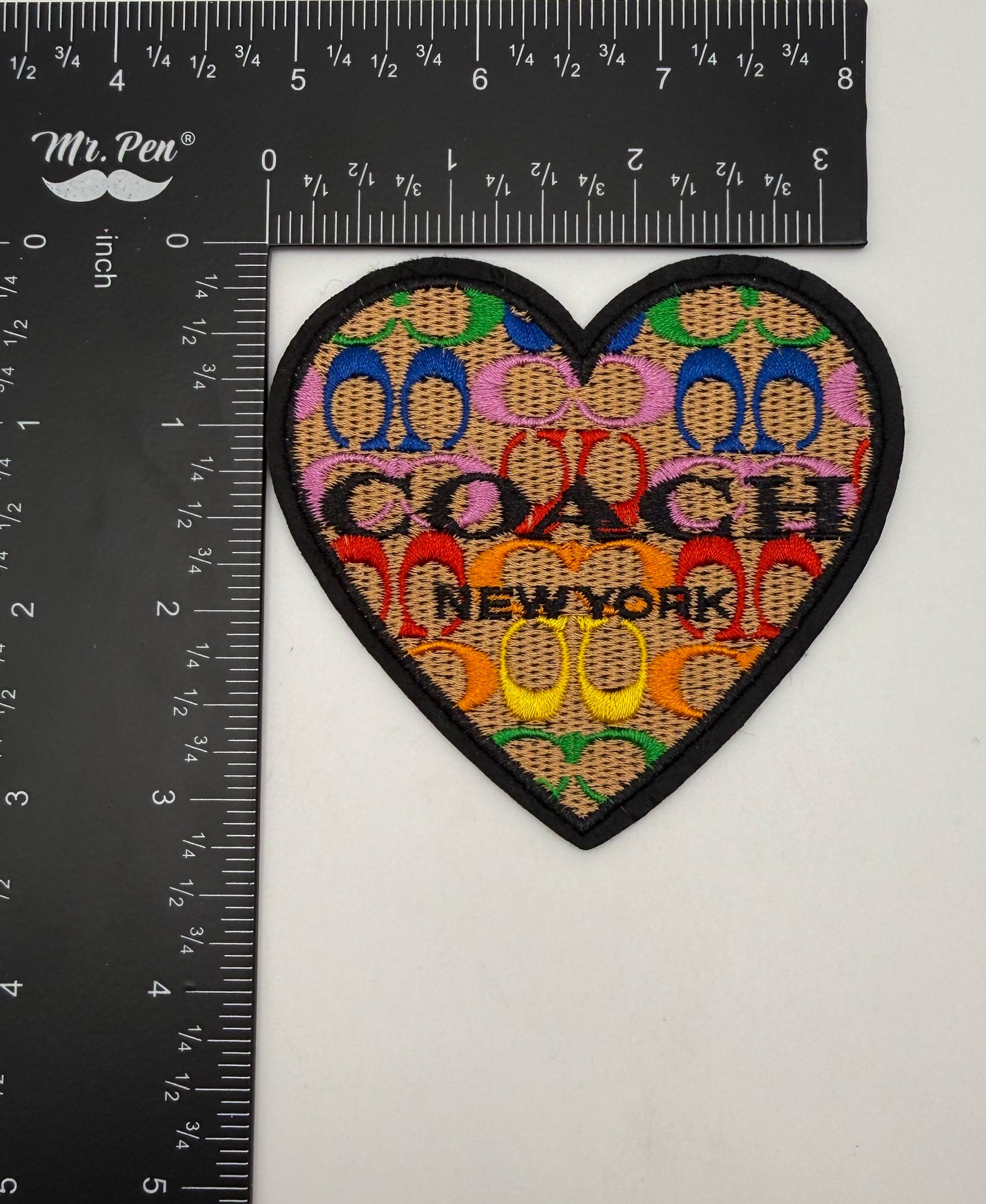 Coach Colorful Heart DIY Glue Sew On Fabric Patch