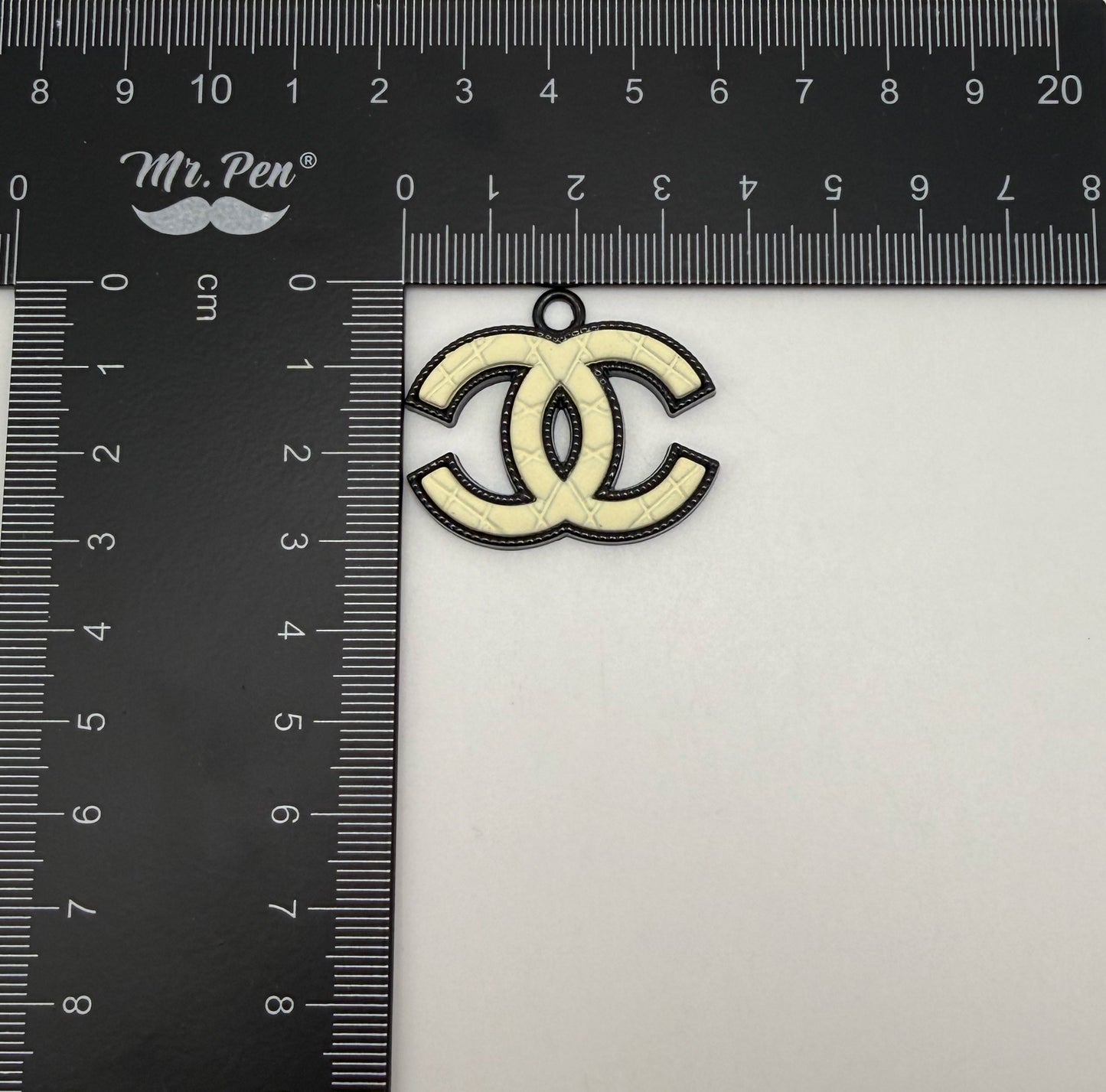 High Quality Black & White CC Designer Charm Pendant