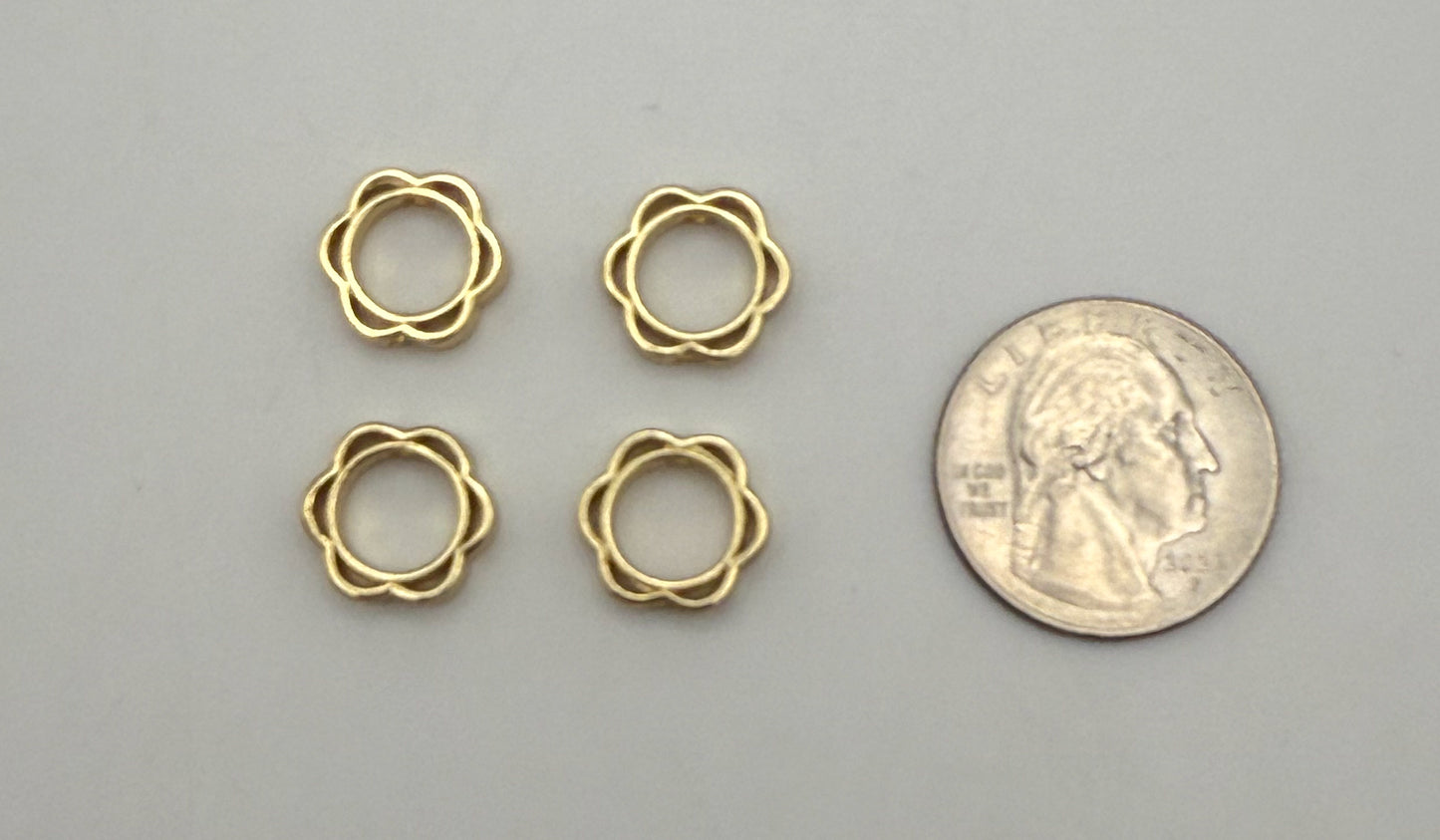 Gold Bead Flower Frames