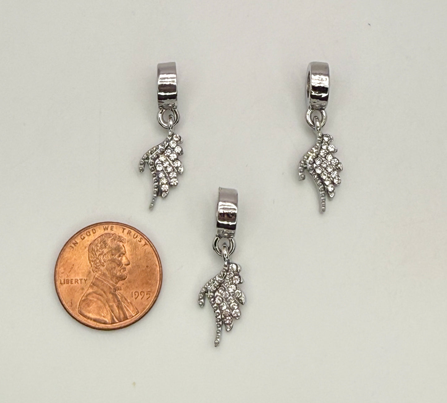 Silver Charm Bracelet DIY Charms-Coffee, Heart & Wings