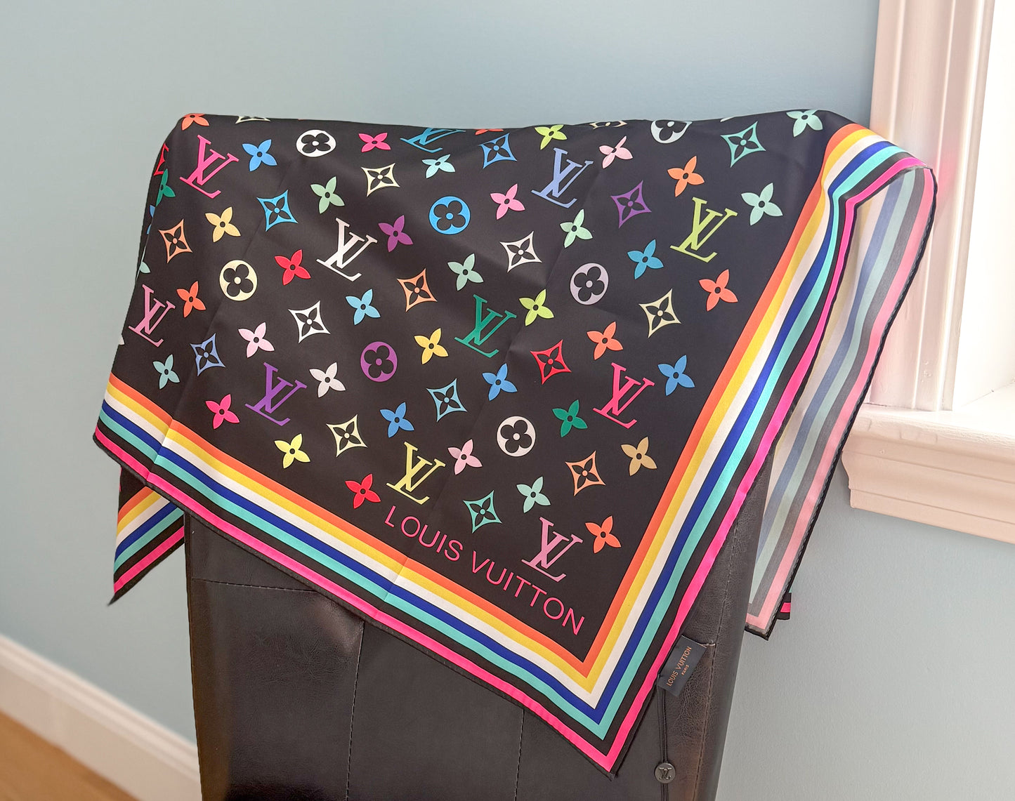 Designer LV & CC Silk Scarf Shawl Tapestry