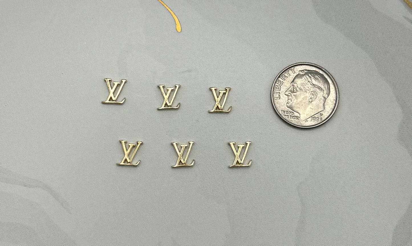 Gold Designer Mini Metal DIY Nail Charm