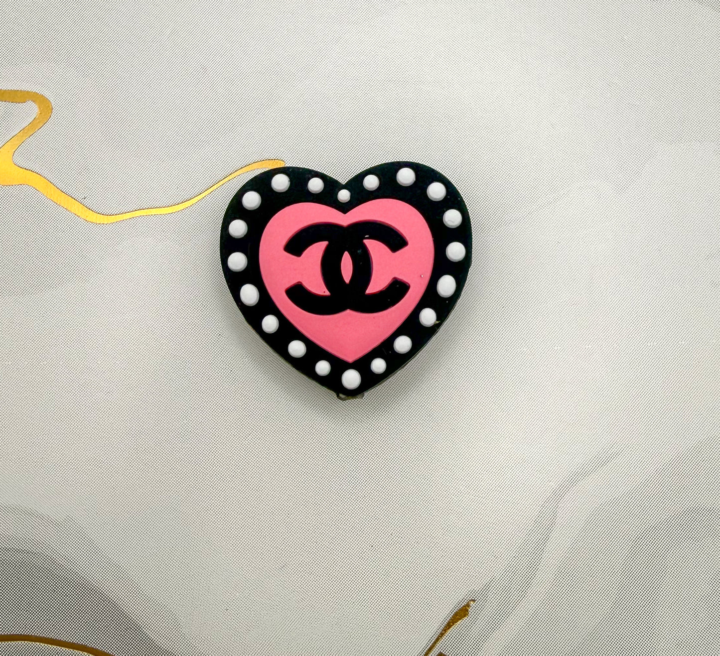 CC Heart Silicone DIY Pen Focal Beads