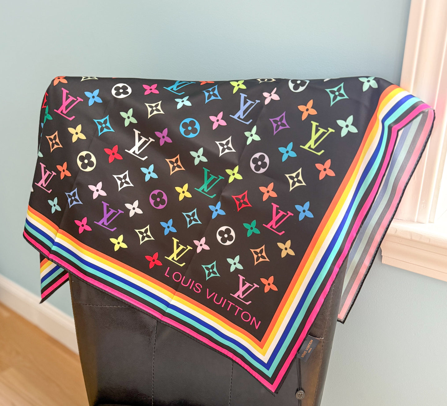 Designer LV & CC Silk Scarf Shawl Tapestry