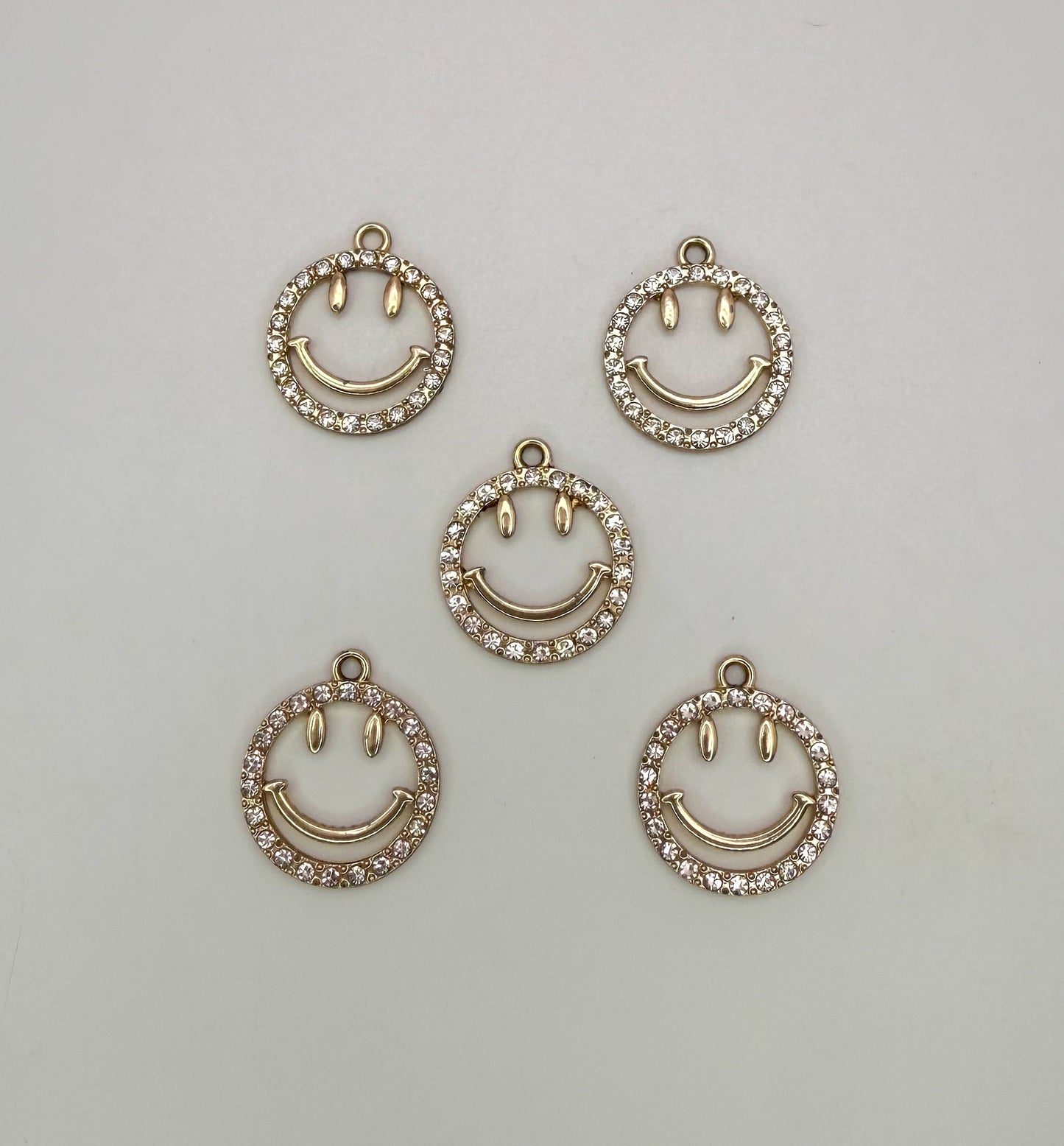 Gold Smiley Face DIY Charms
