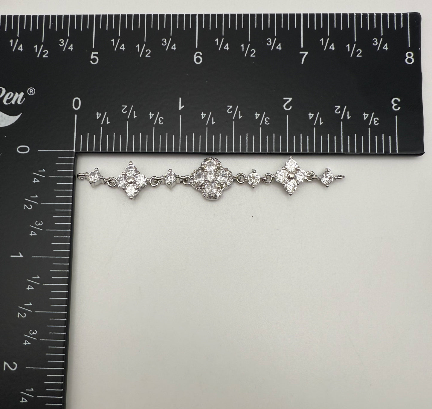 Zircon Clover Design DIY Connector Charms Gold & Silver