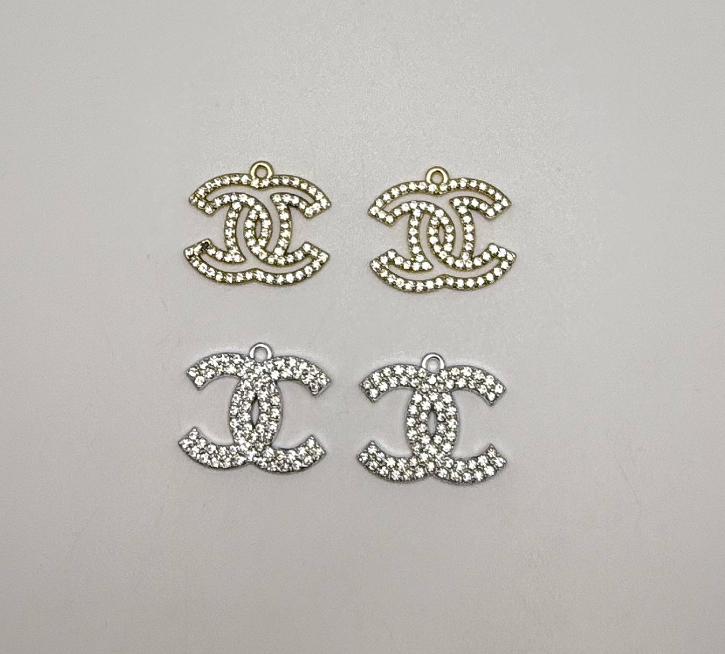 Big Gold & Silver CC Designer DIY Charm Pendants