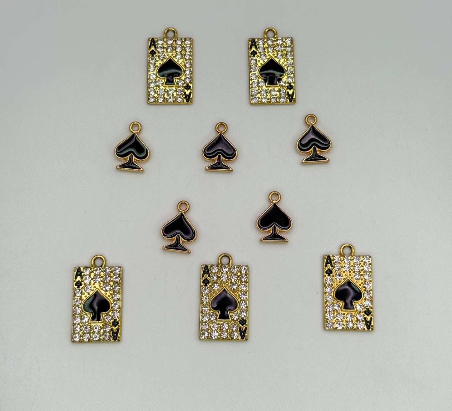Gold Ace of Spades Card DIY Charm Mix