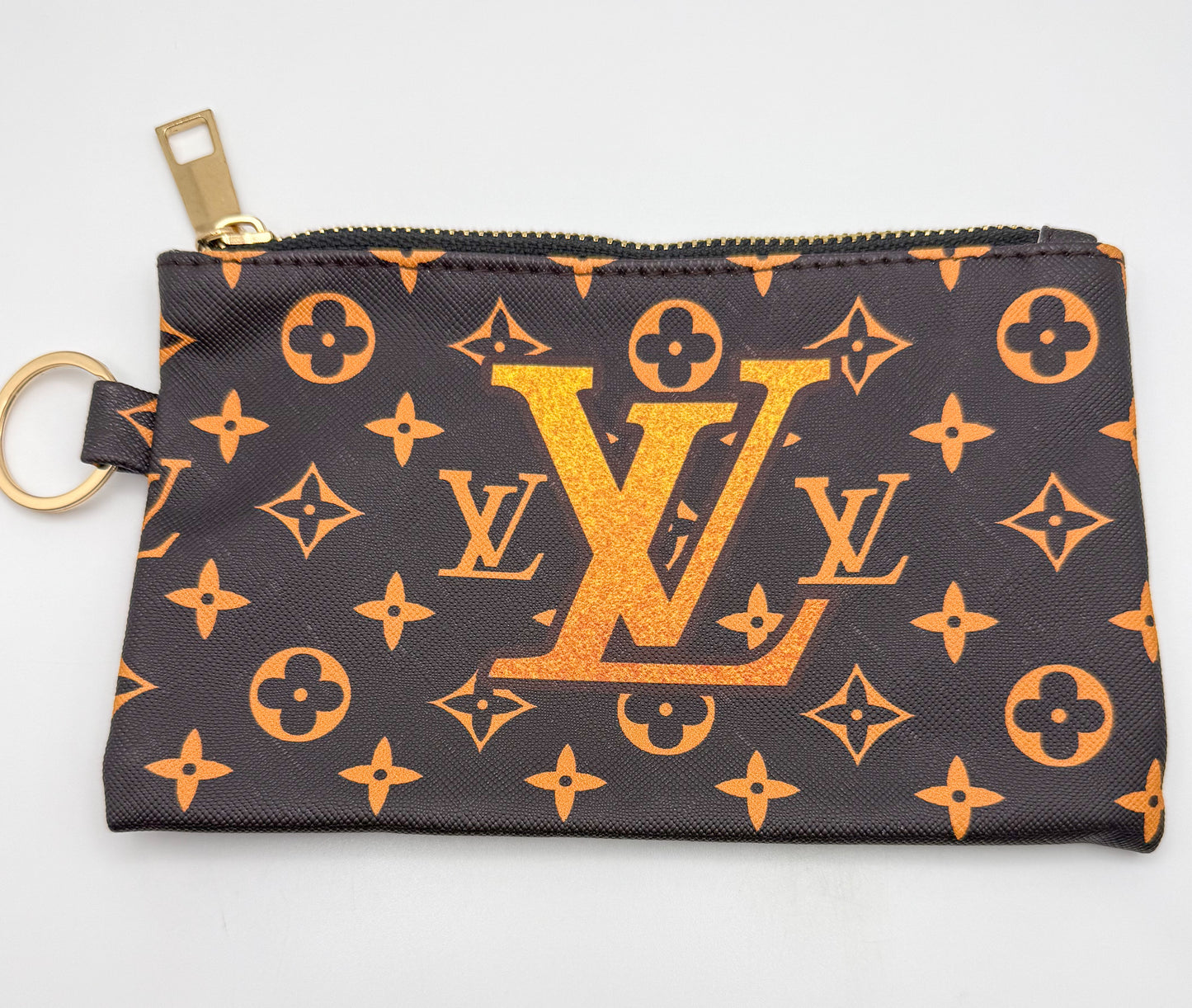 LV Brown & Tan Keychain Wallet Accessory