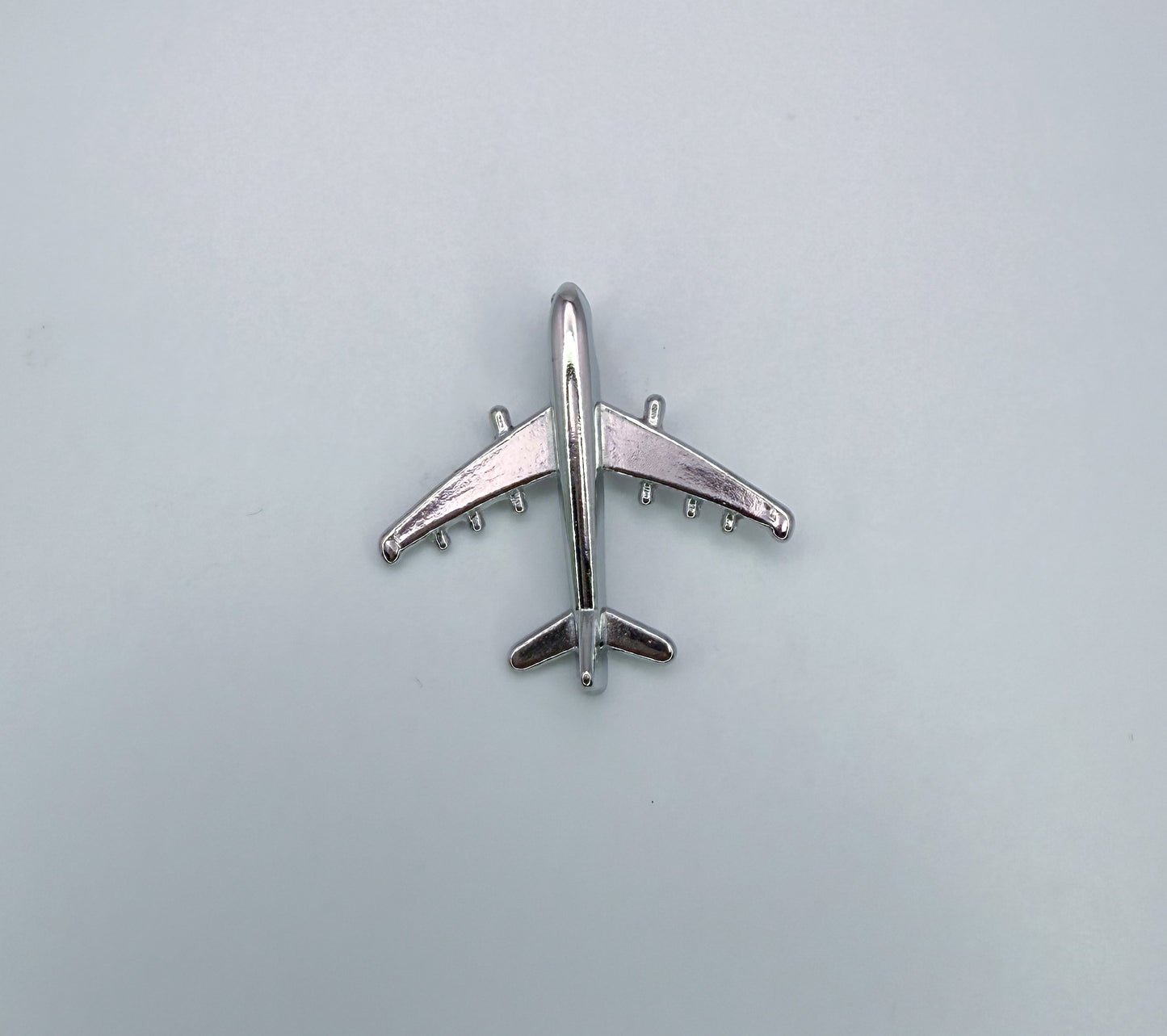 Large Silver Airplane Pendant