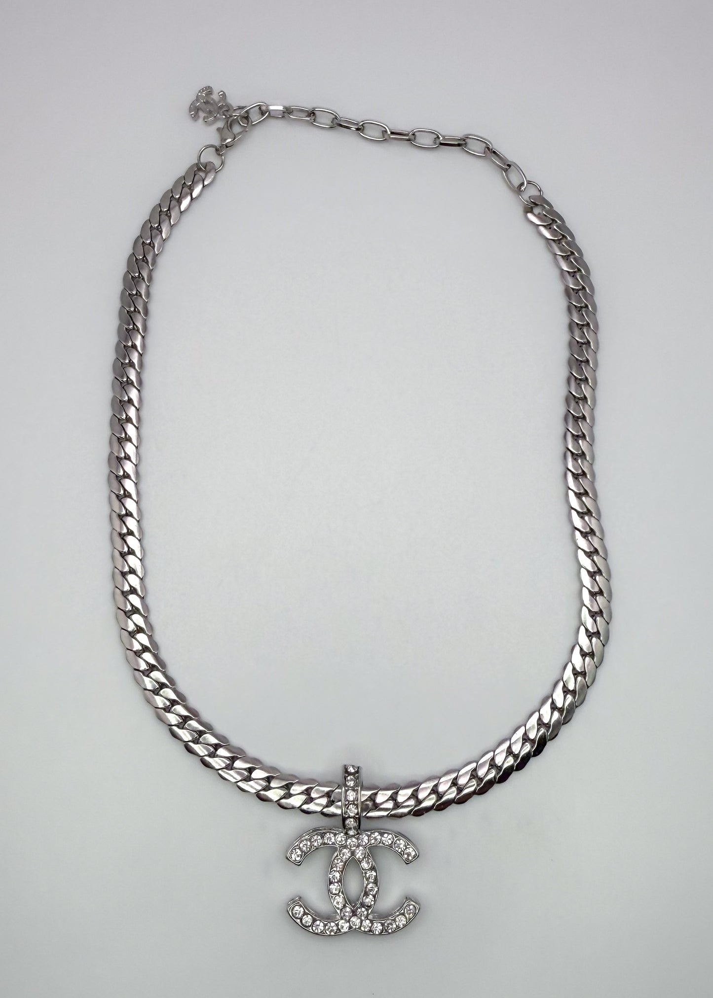 Bold n Silver CC Designer Necklace