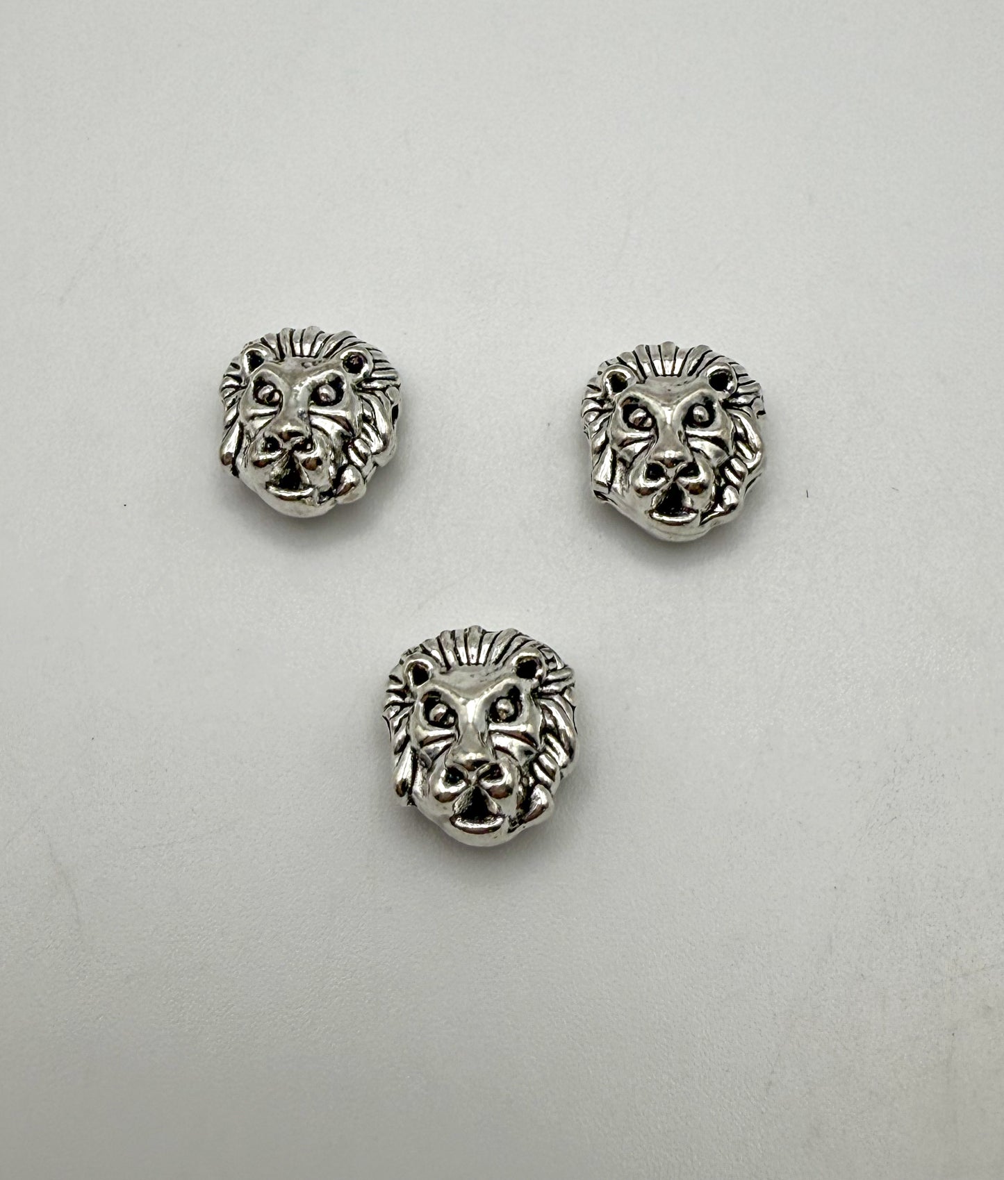 Lion Head Gold & Silver Spacer Charm Beads