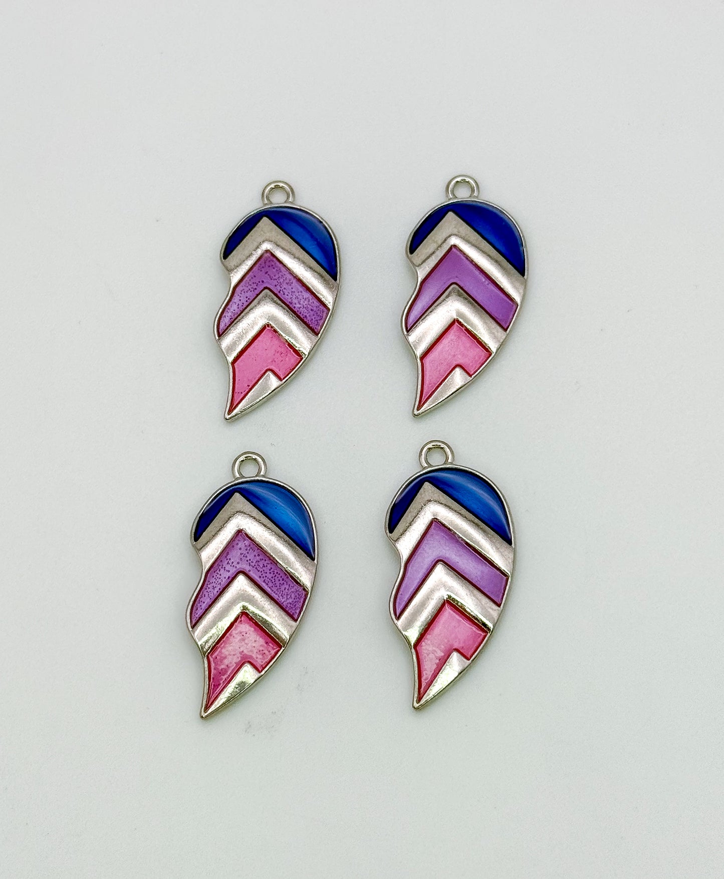 Silver Feather DIY Charm