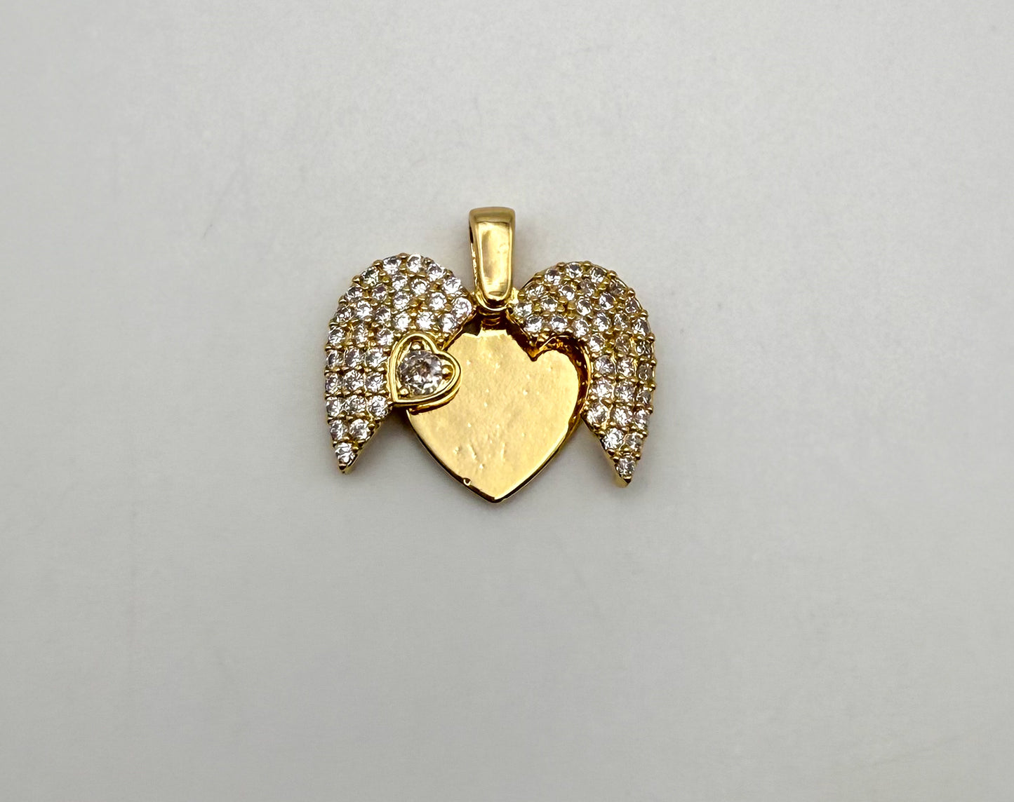 Sparkling Open Heart Gold DIY Pendants