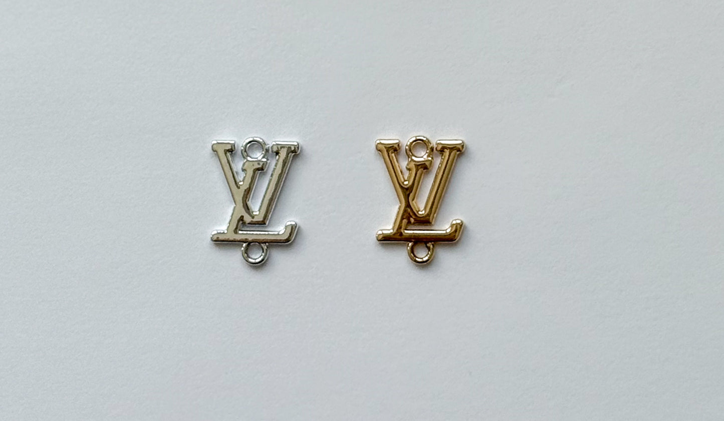 Gold & Silver LV Designer Connector DIY Charms