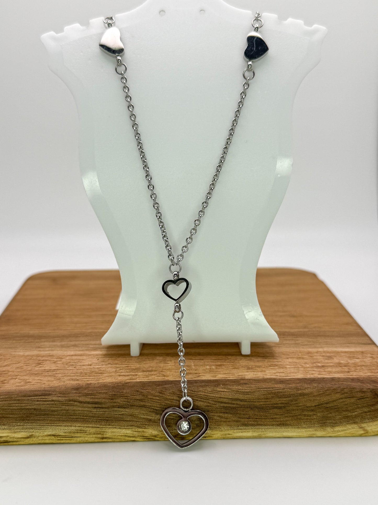 Silver Cartier Designer Heart Necklace