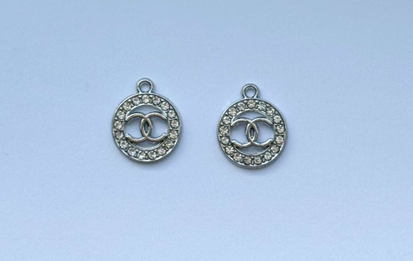 Small Round Gold & Silver CC DIY Metal Charms