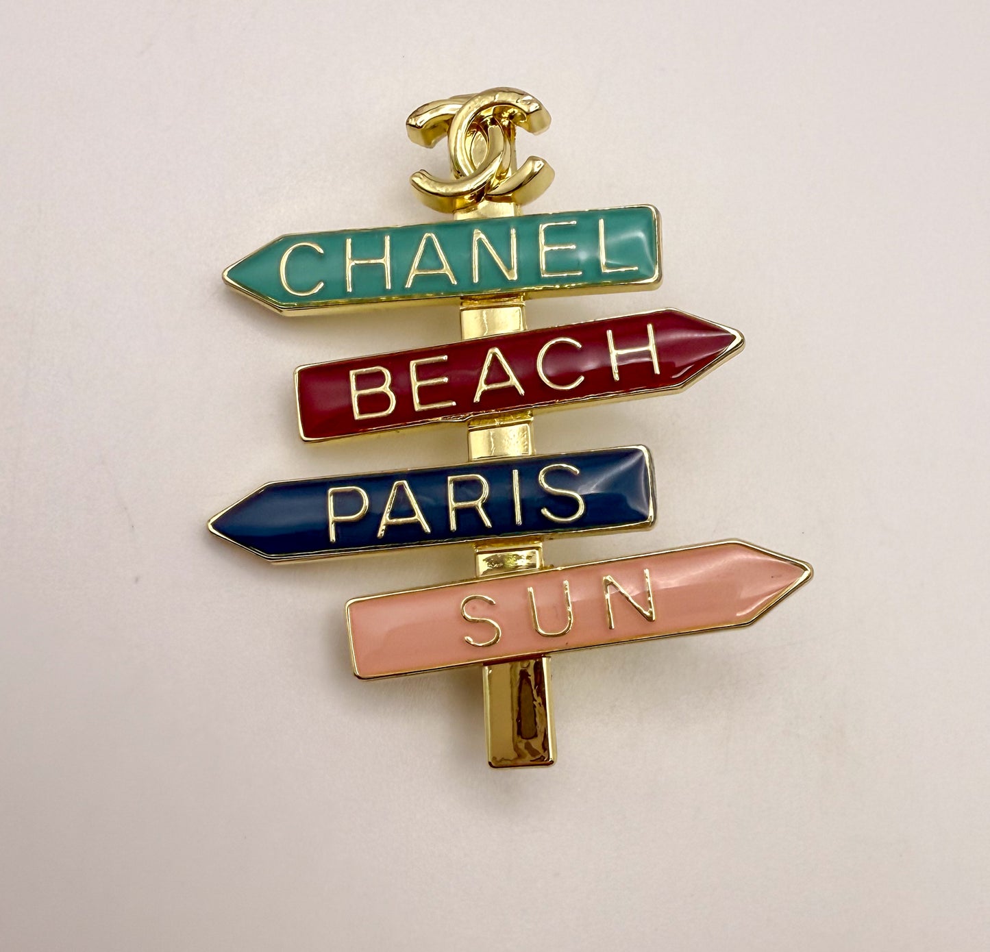 CC Beach Paris Sun Colorful Brooch
