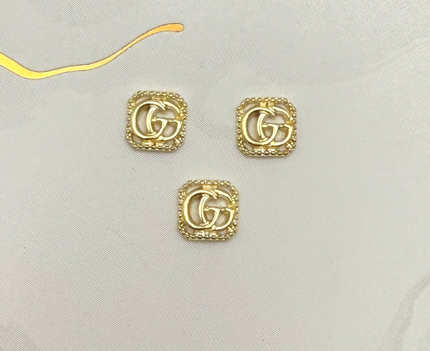 Gold Designer Mini Metal DIY Nail Charm