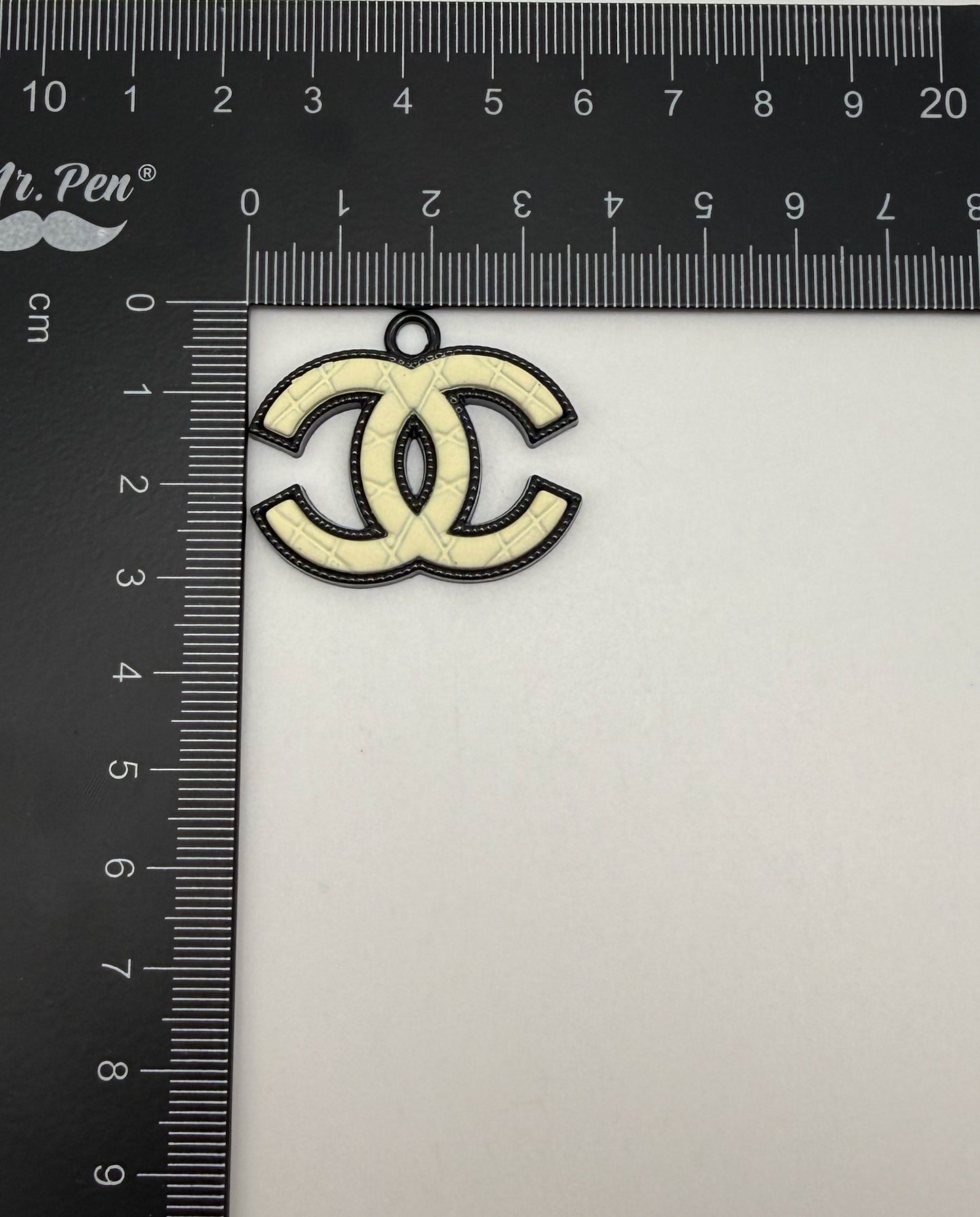 High Quality Black & White CC Designer Charm Pendant