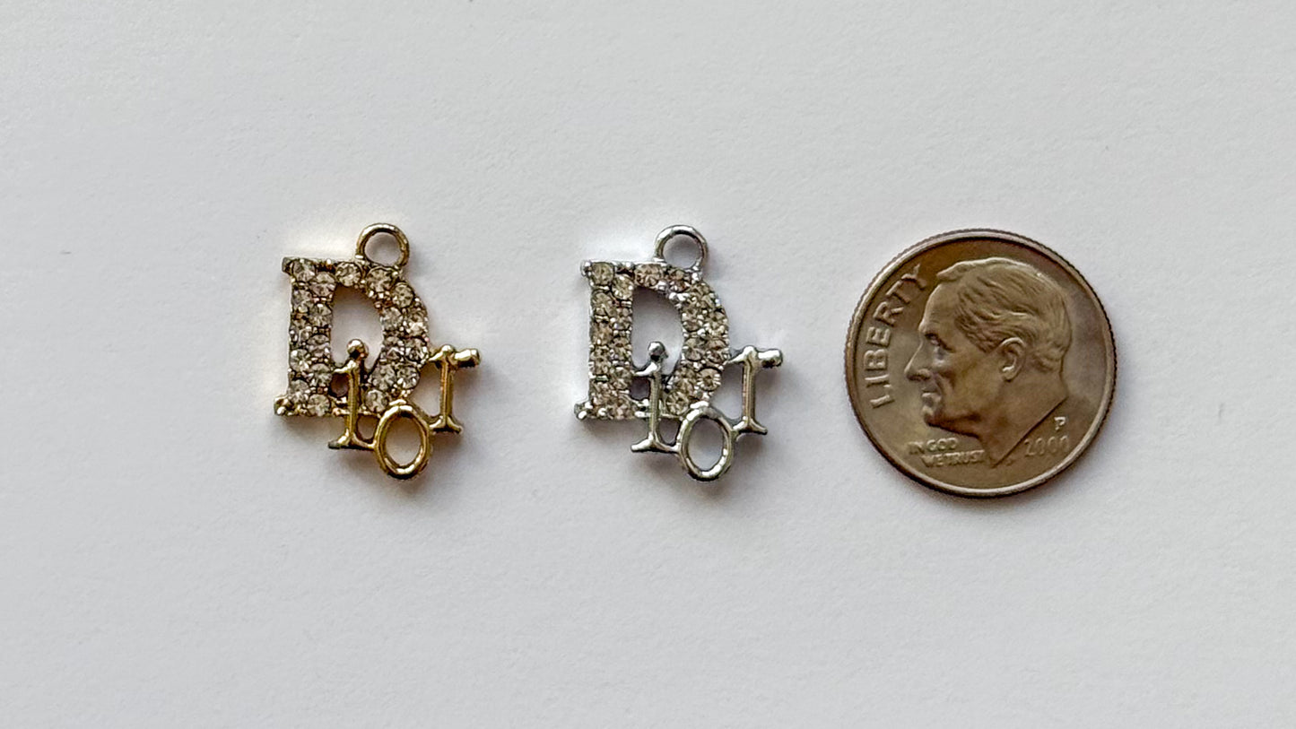 Mini Dior Gold or Silver DIY Charms