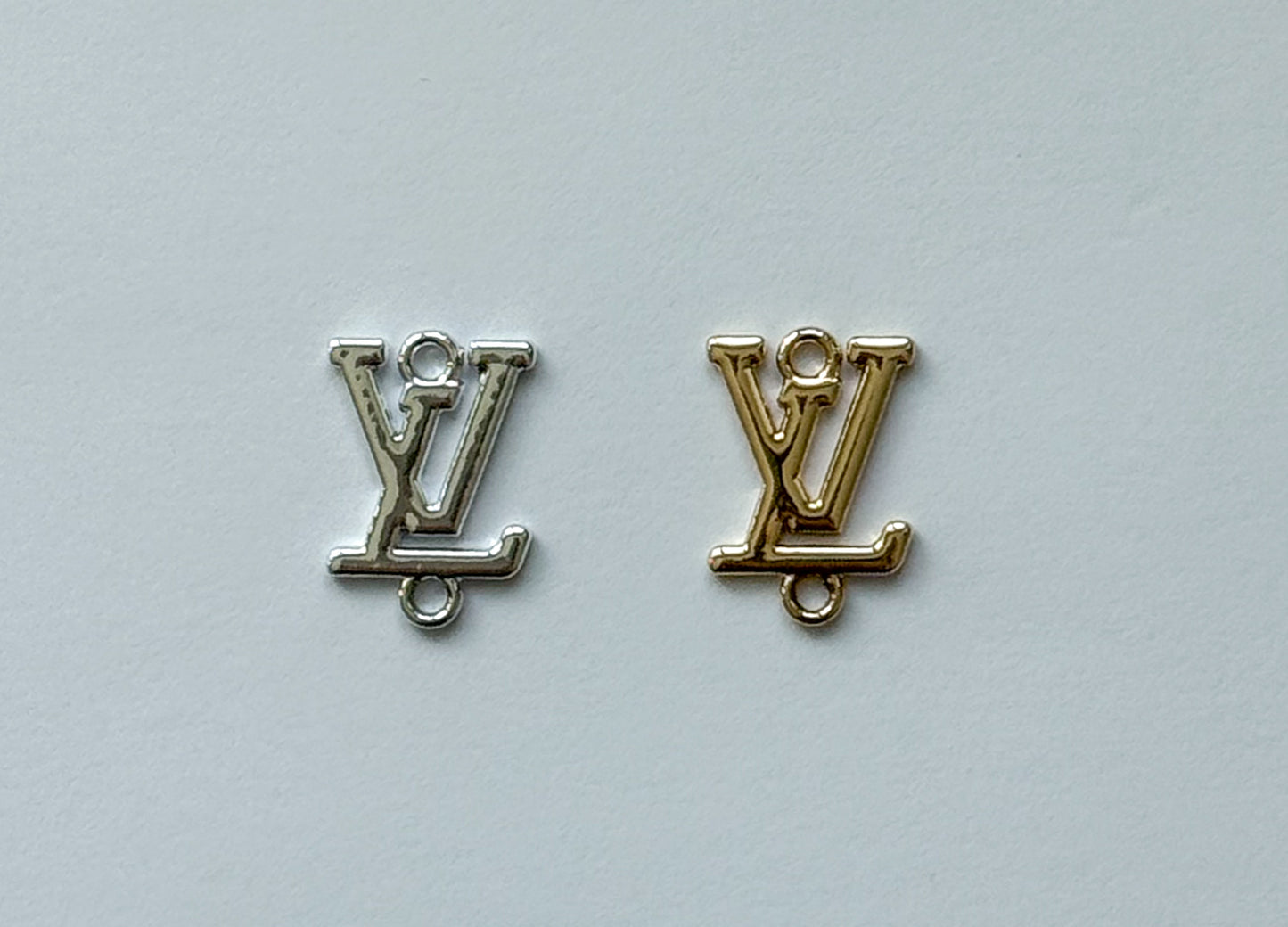 Gold & Silver LV Designer Connector DIY Charms