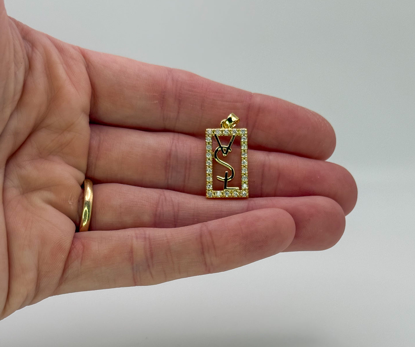 High Quality YSL Designer Gold DIY Charm Pendant