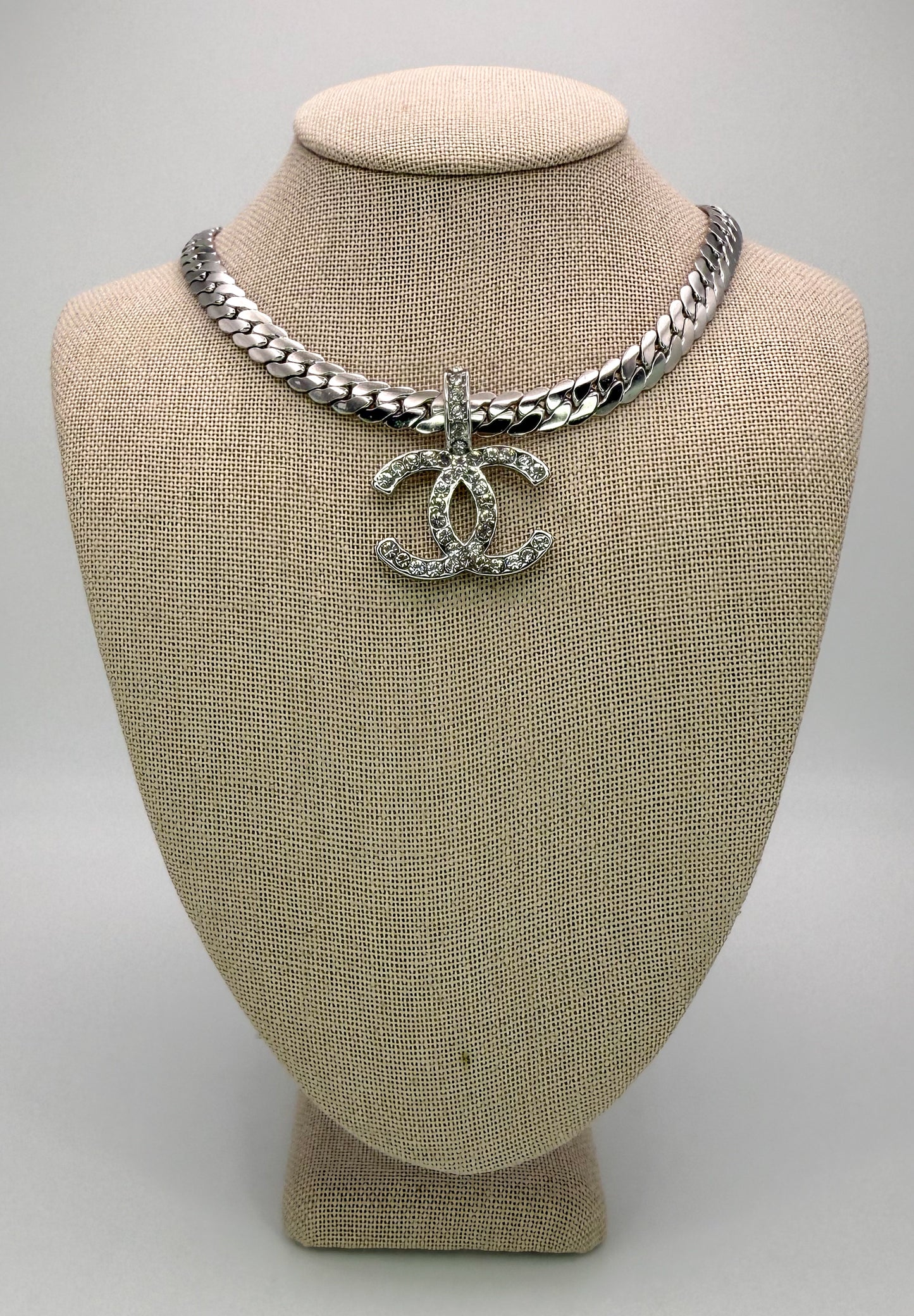 Bold n Silver CC Designer Necklace