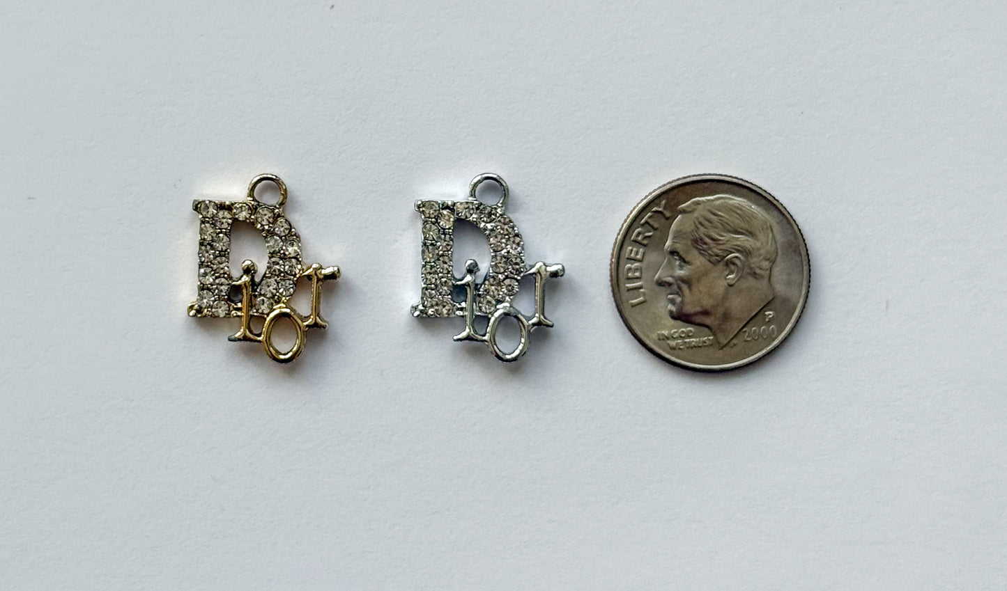 Mini Dior Gold or Silver DIY Charms
