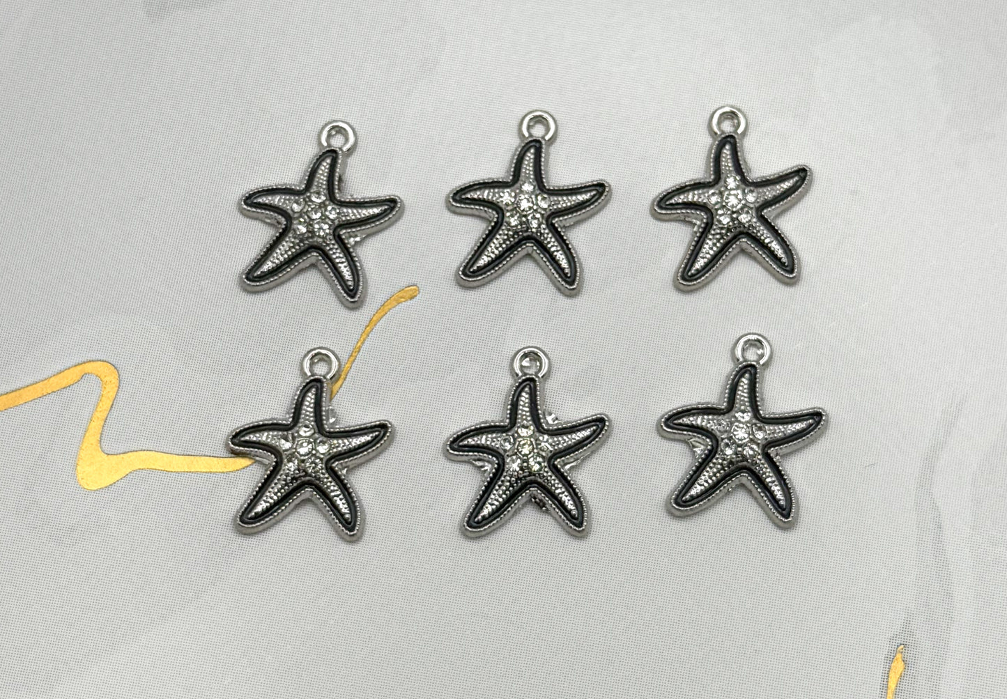 Silver Starfish DIY Metal Charms