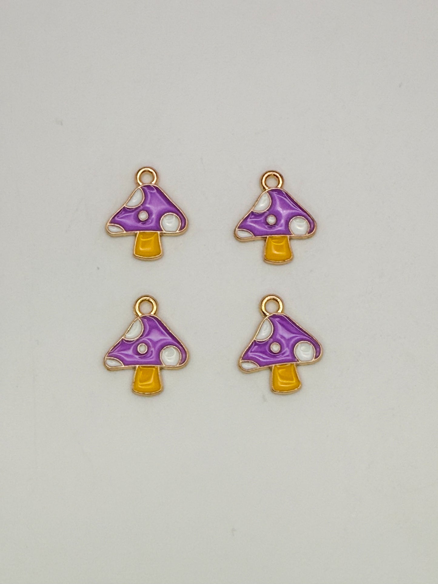 Mushroom DIY Gold Metal Charms