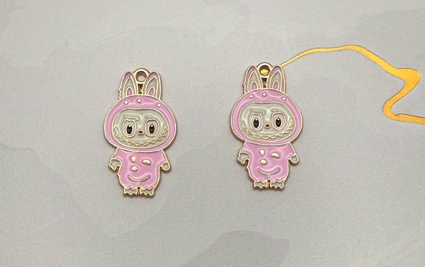 Labubu Colorful DIY Gold Metal Charms