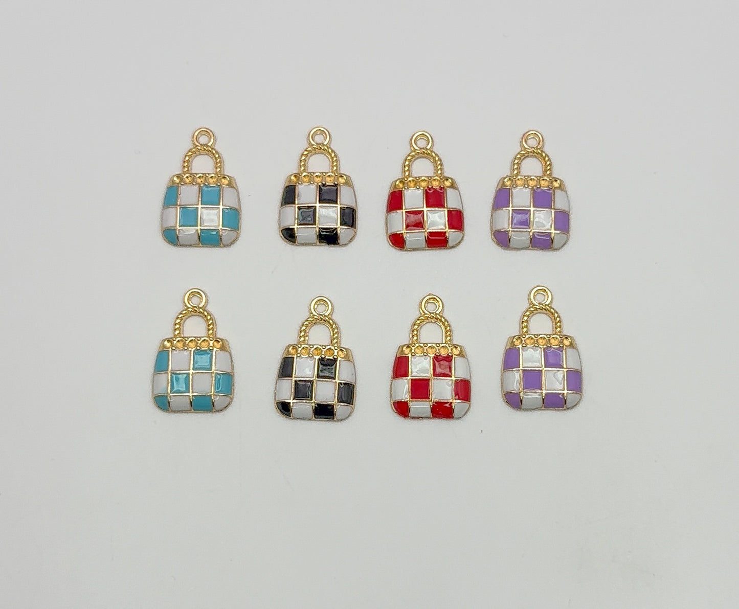 Gold Colorful Purse Bag DIY Charms
