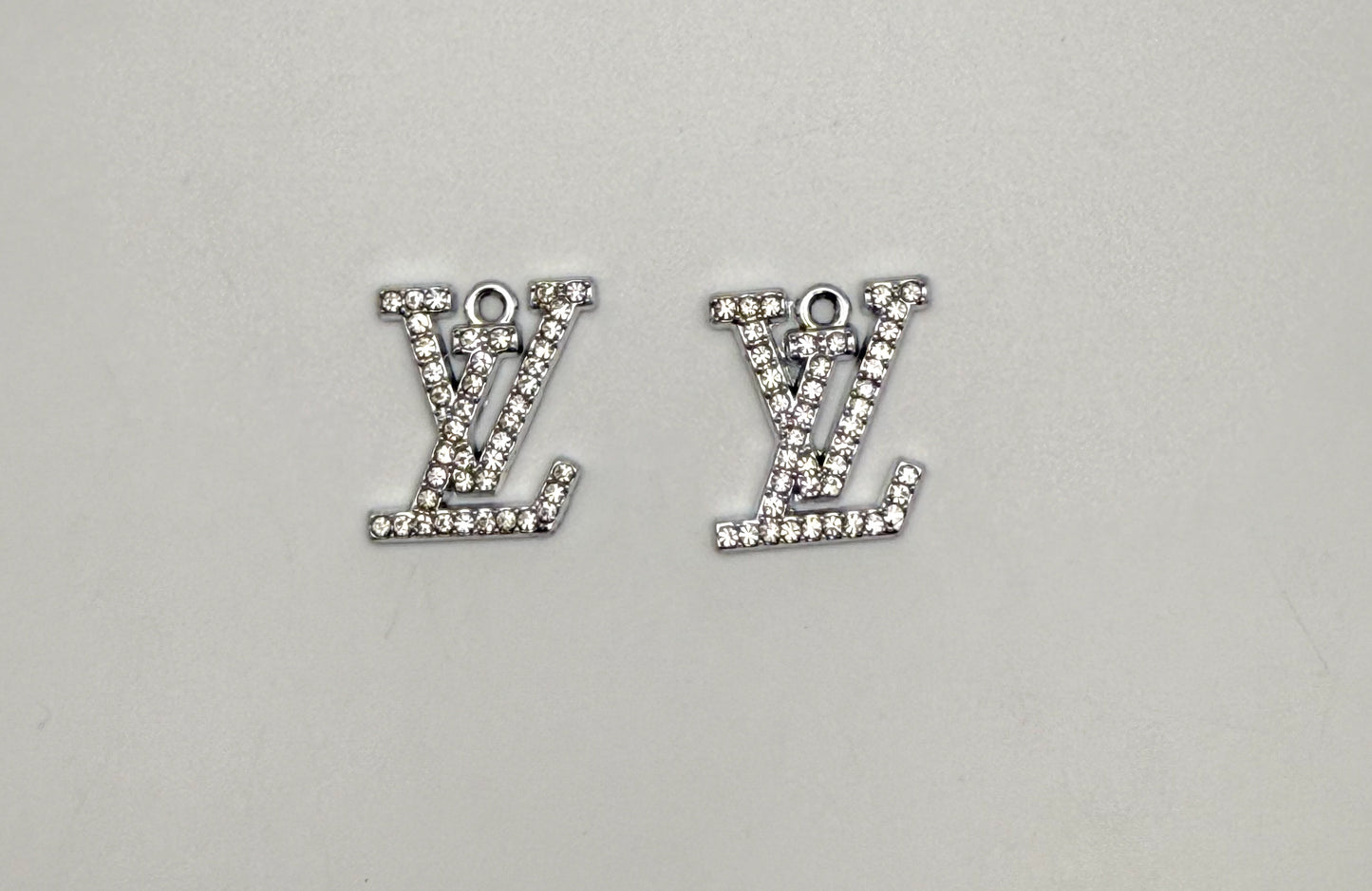 Gold & Silver LV Designer DIY Charm Pendants
