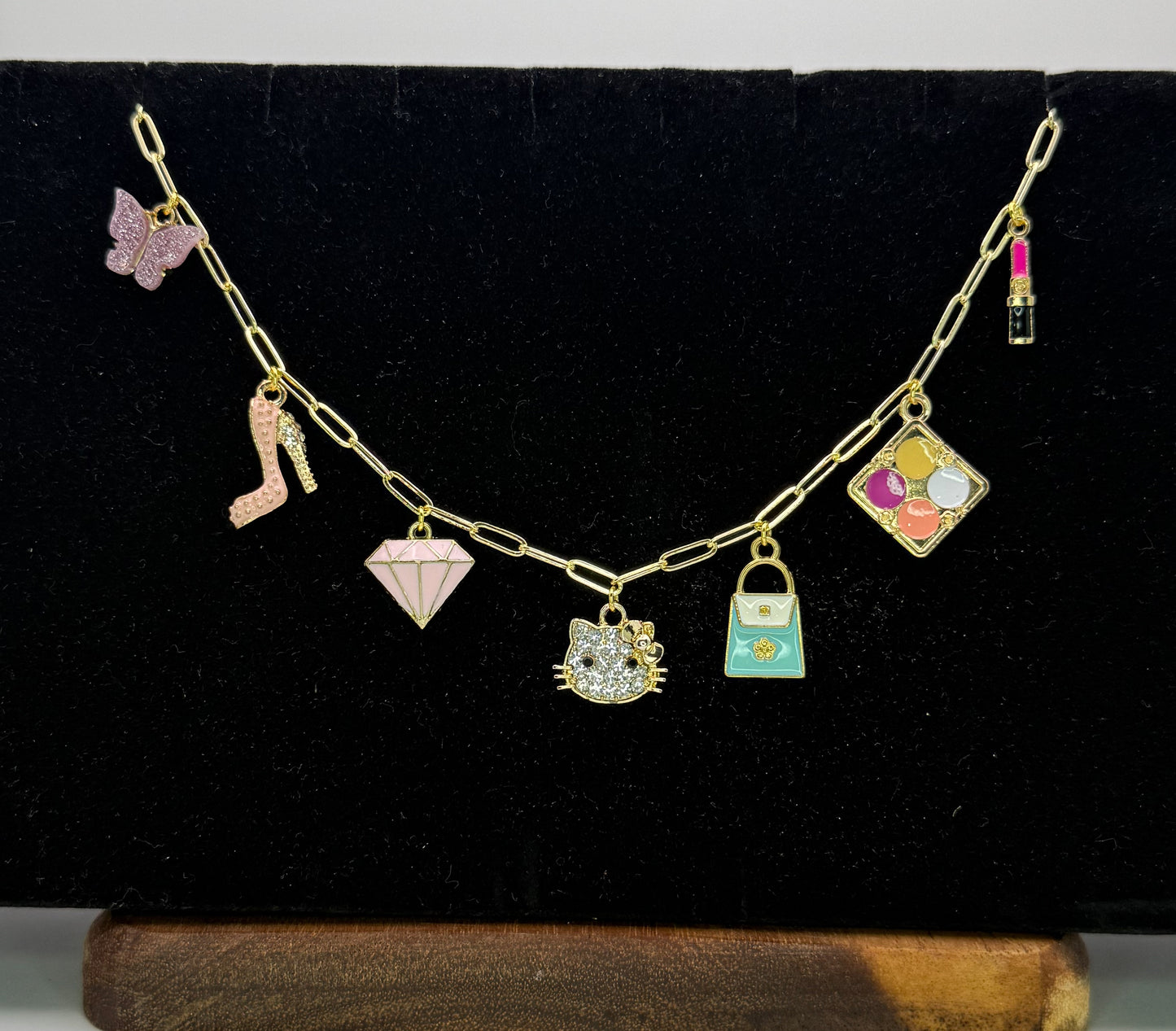 Miss Diva Gold Charm Necklace