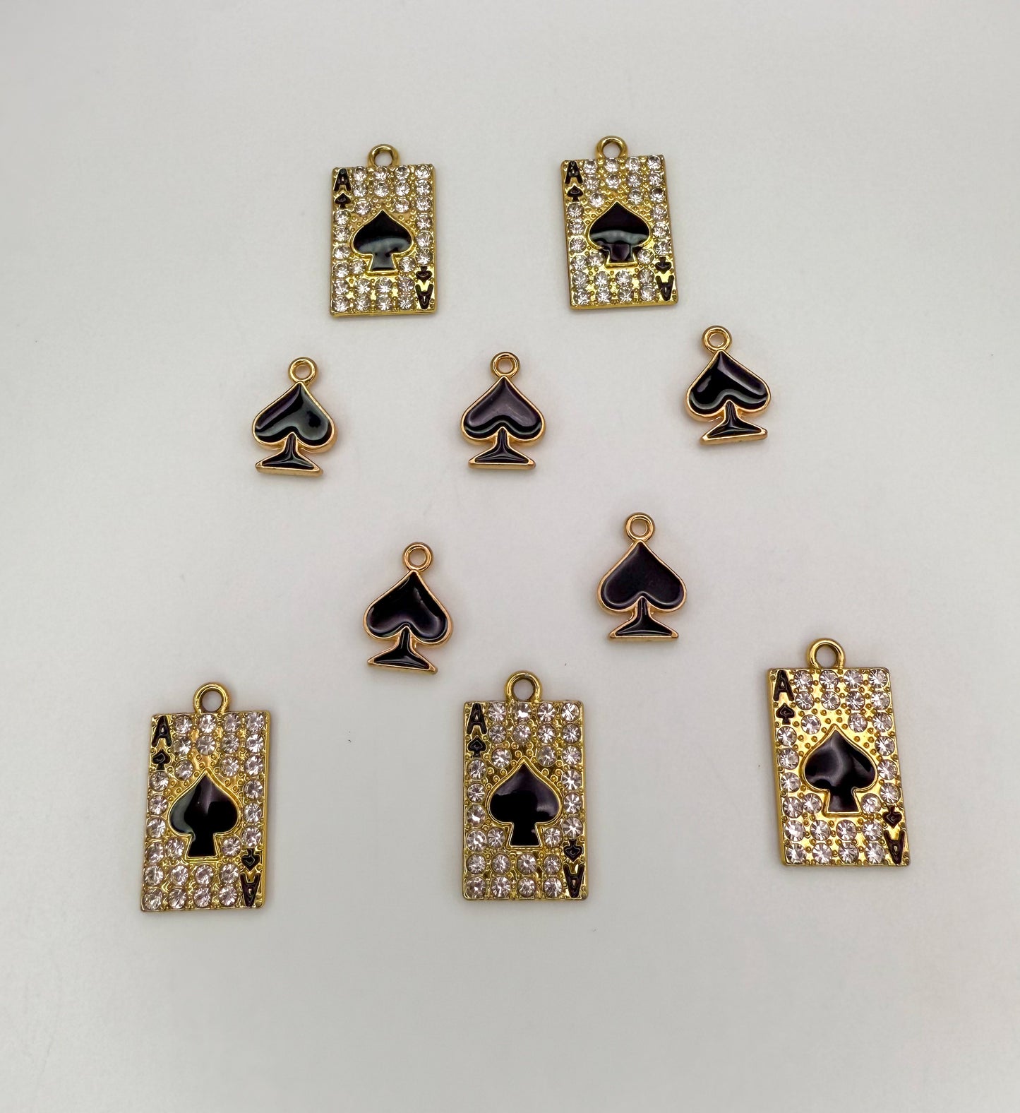 Gold Ace of Spades Card DIY Charm Mix