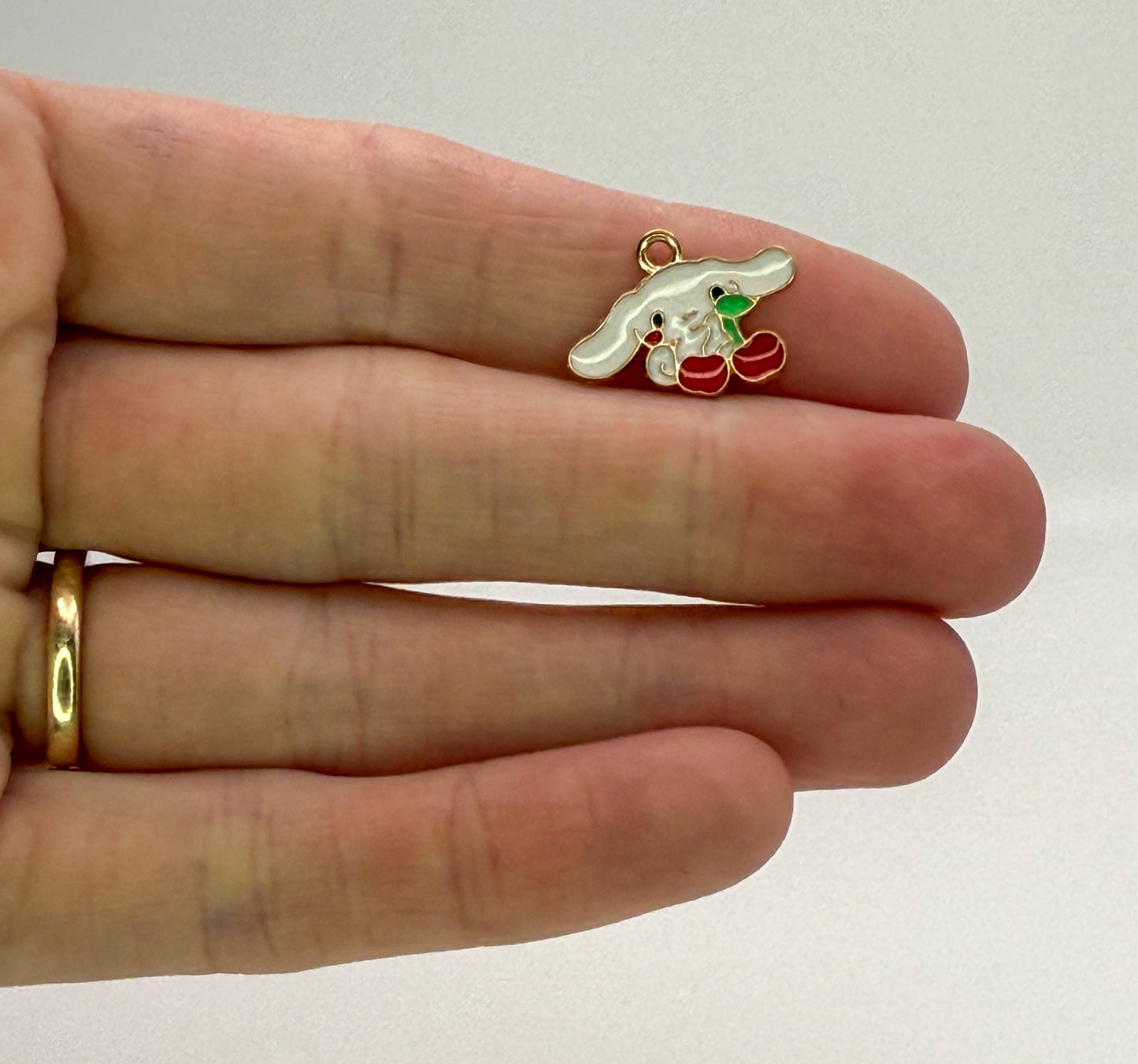 Sanrio’s Cinnamon Roll with Cherries DIY Gold Metal Charms