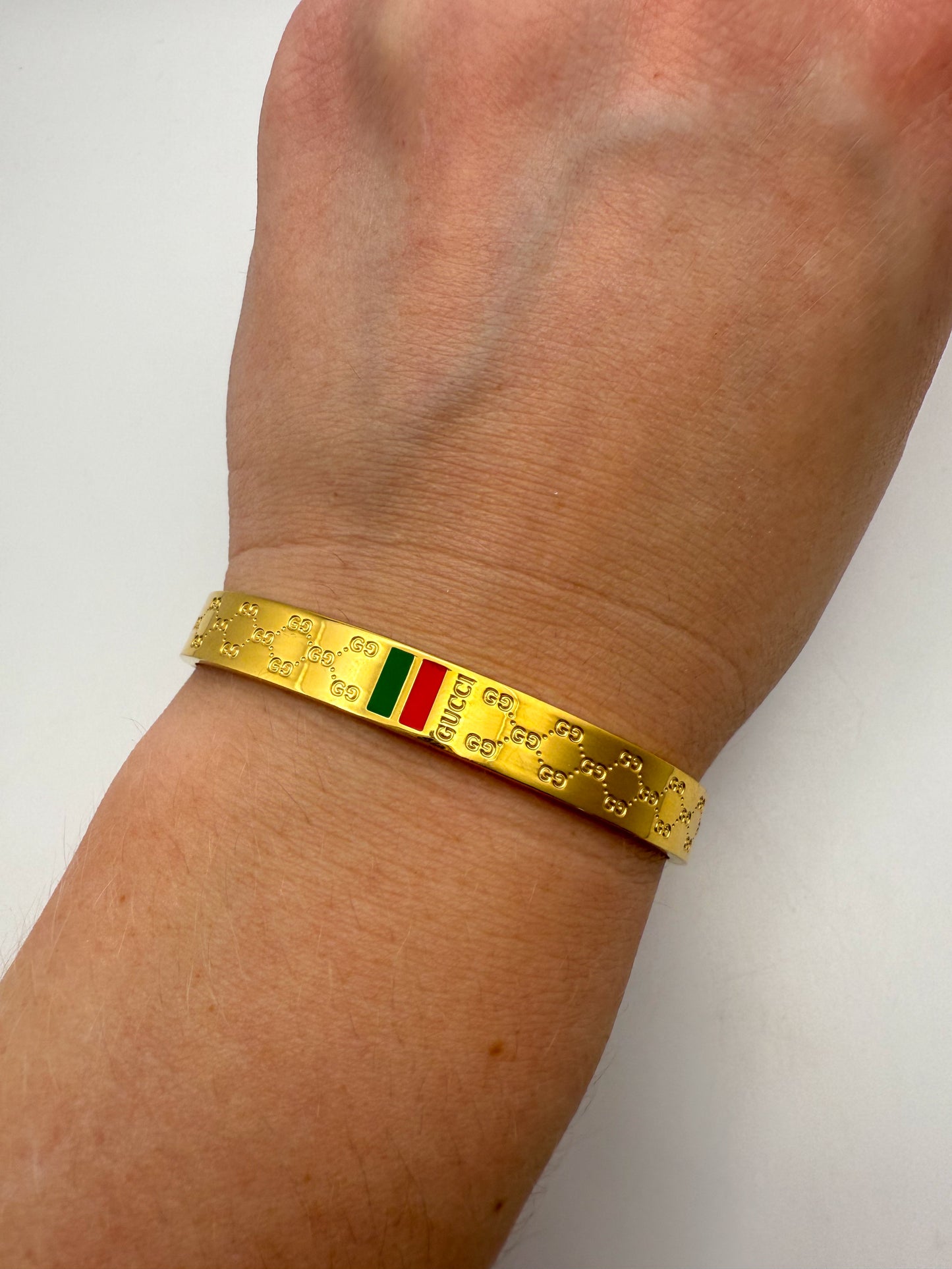 Gold Gucci Designer Bangle Bracelet