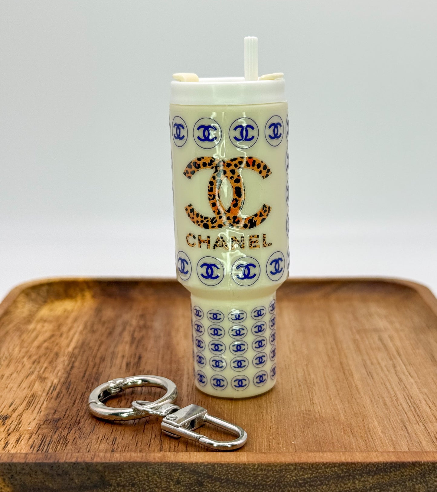Designer Lipstick Holder Tumbler Cup Key Chain- LV, CC