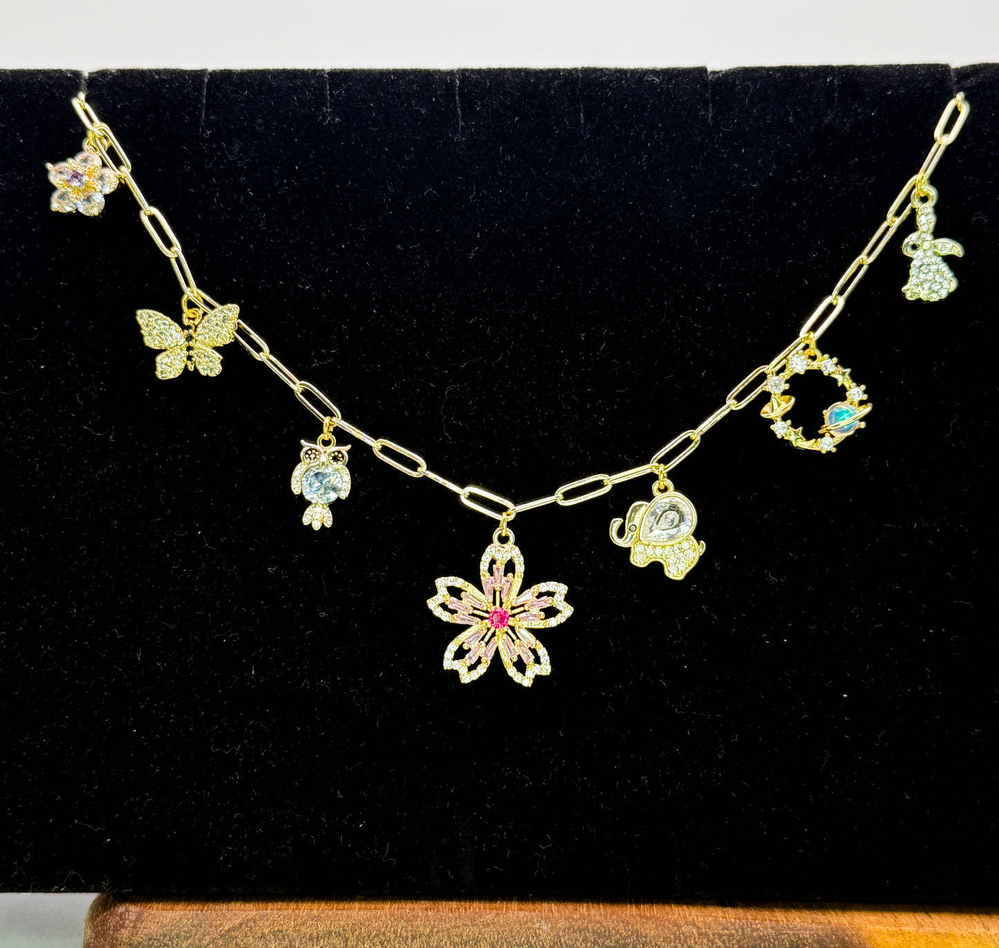 Bloom of Spring Gold Charm Necklace