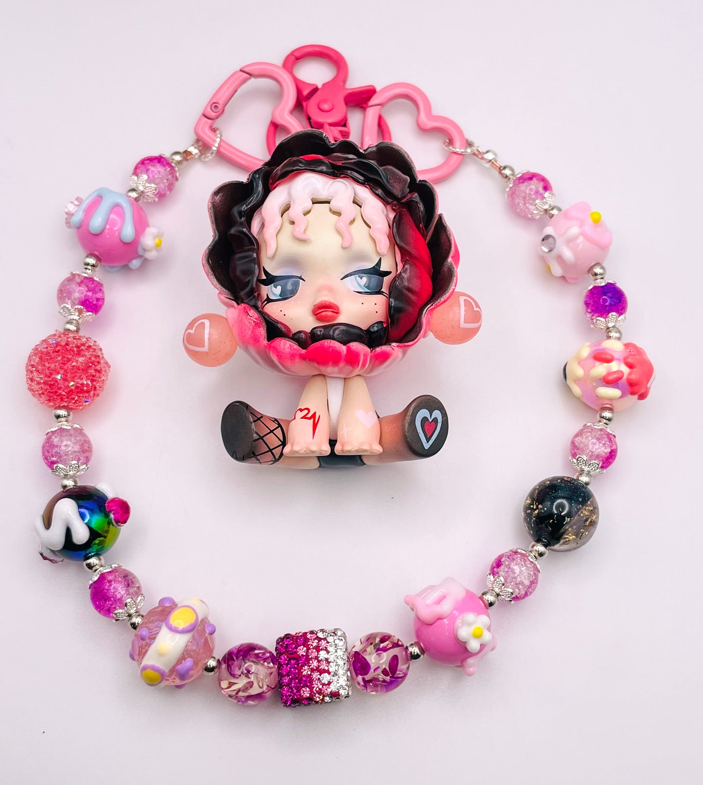 Pop Mart’s Skull Panda Luxury Charm Key Chain, Handbag Decor Strap