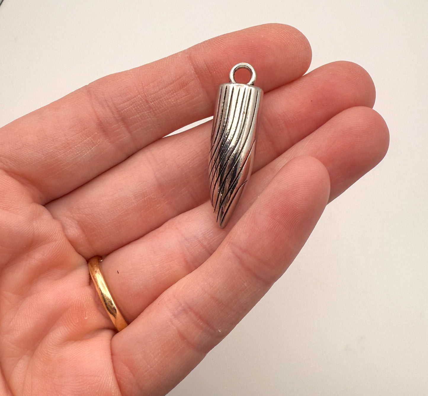 Silver Wooden Bullet DIY Pendant
