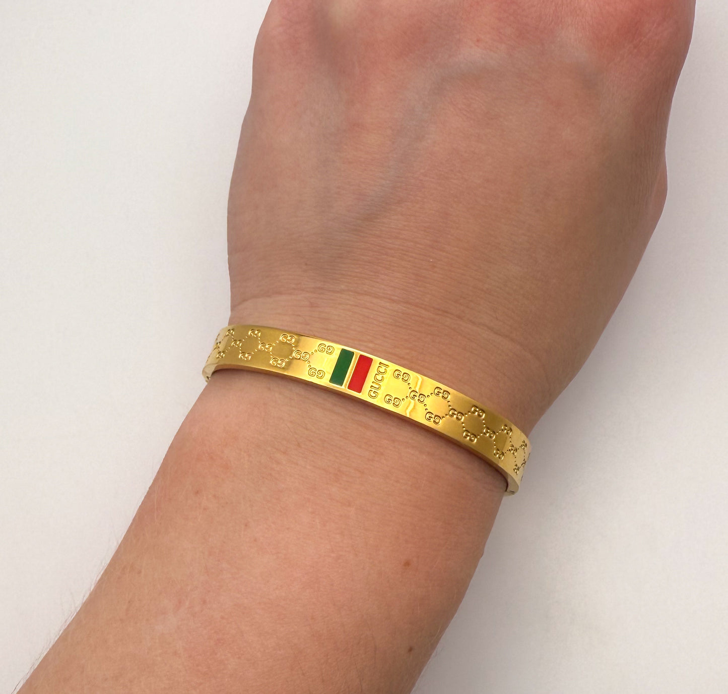 Gold Gucci Designer Bangle Bracelet