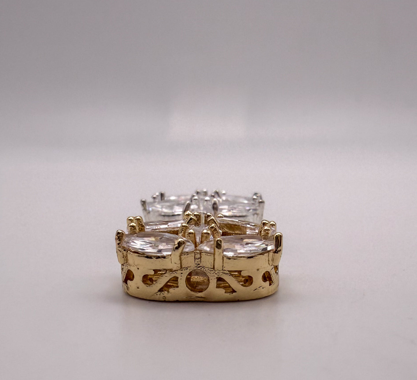 Big CC Rhinestone Gold or Silver Spacer Metal Charm Bead for DIY Jewelry Making