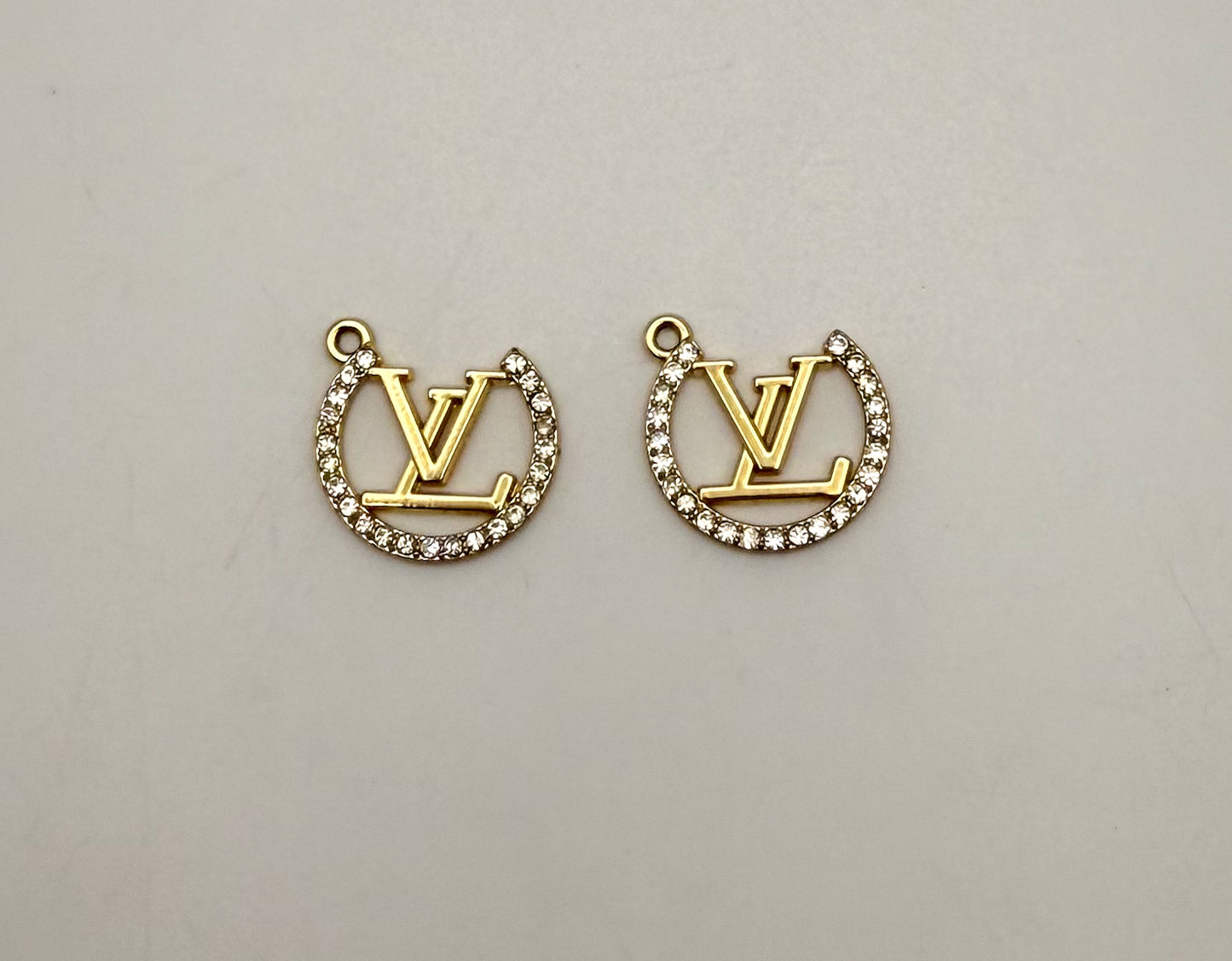 LV Designer Open Circle Gold and Silver DIY Charms