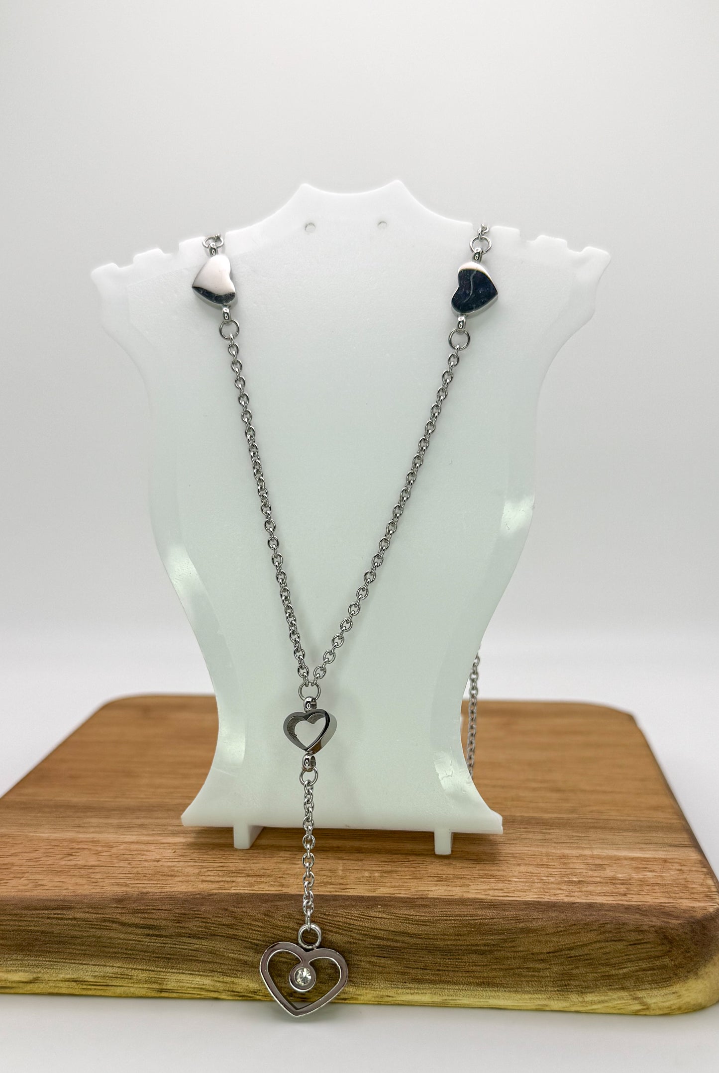 Silver Cartier Designer Heart Necklace