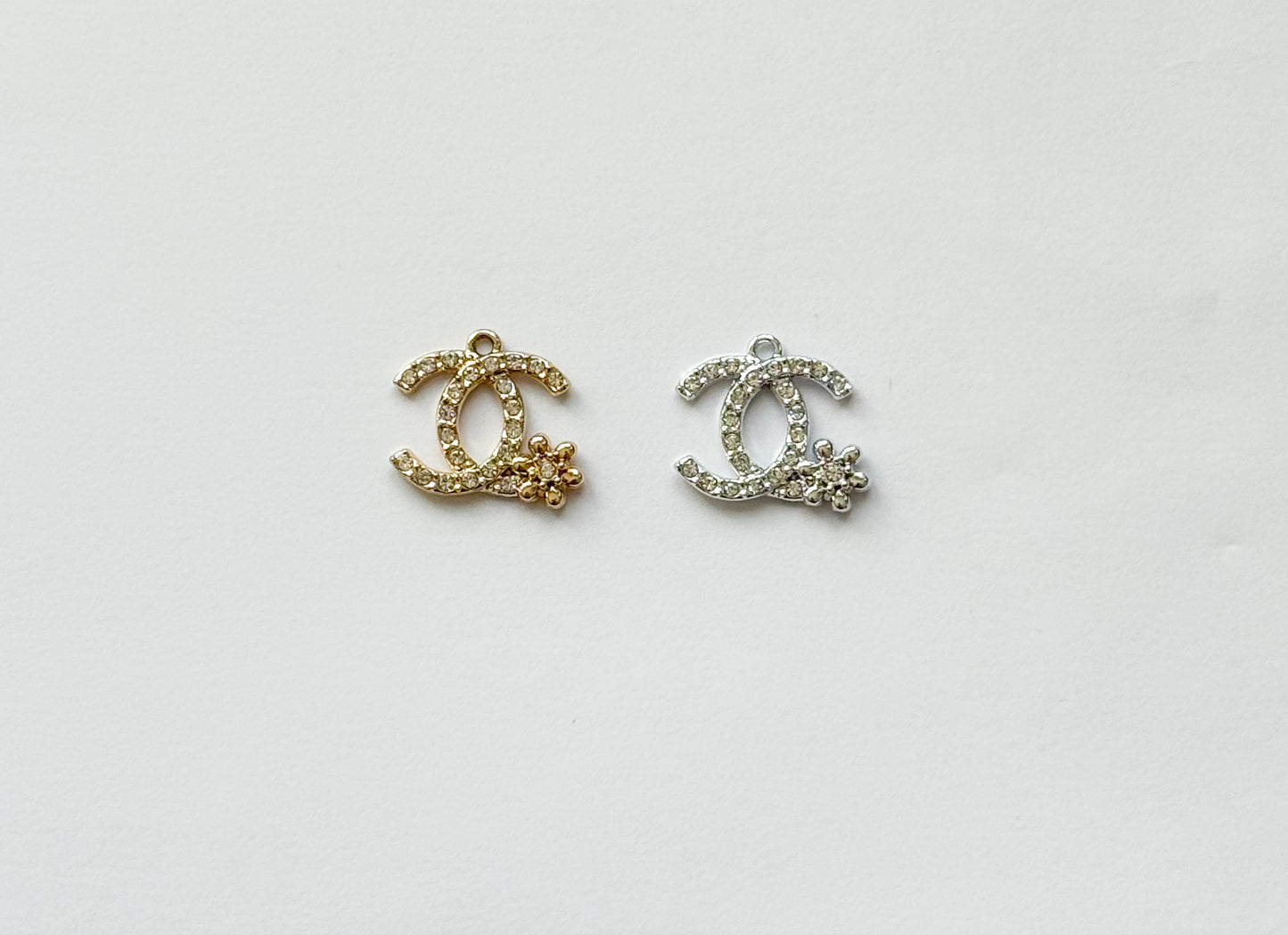 NEW Flower CC Designer Silver or Gold DIY Charms