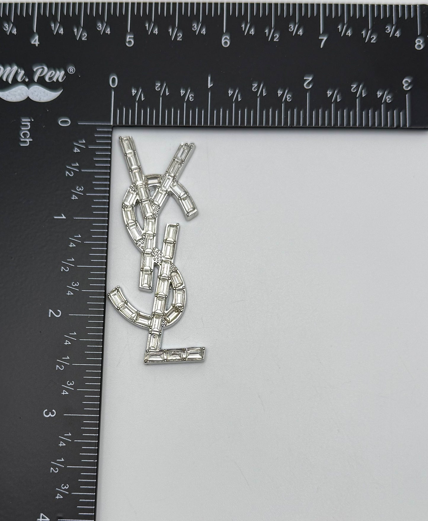 Silver Big Size Crystal Clear YSL & Dior DIY Metal Charms